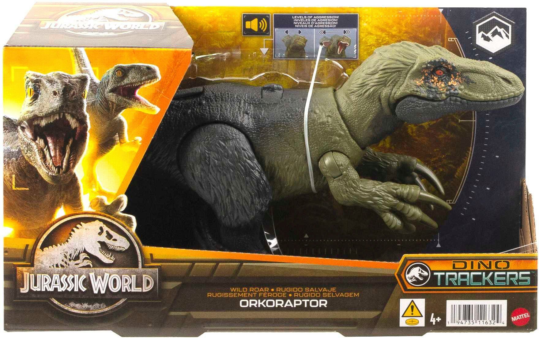 Geräuschen World Orkoraptor, Actionfigur Mattel® - Jurassic mit