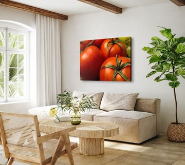 Sinus Art Leinwandbild 120x80cm Wandbild auf Leinwand Tomaten Gemüse Küchenbild Küche Nahaufn, (1 St)
