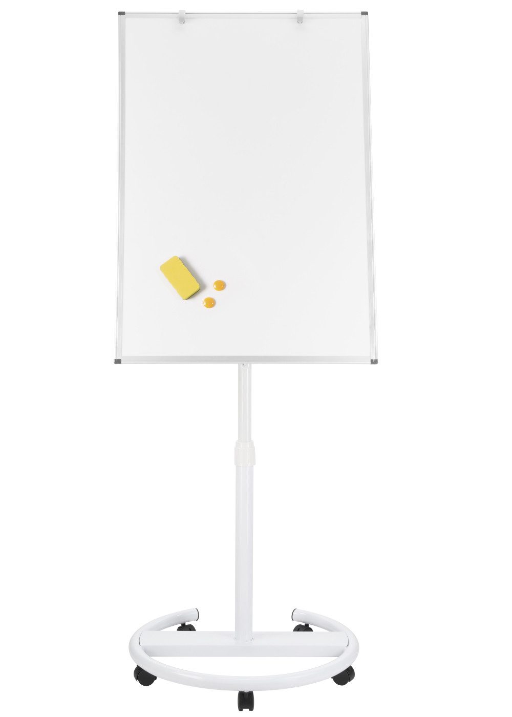 Systafex® Magnettafel Flipchart trocken abwischbar Whiteboard magnetisch 70x100cm, kippbar, höhenverstellbar, glatte Oberfläche, Schwerlastrollen