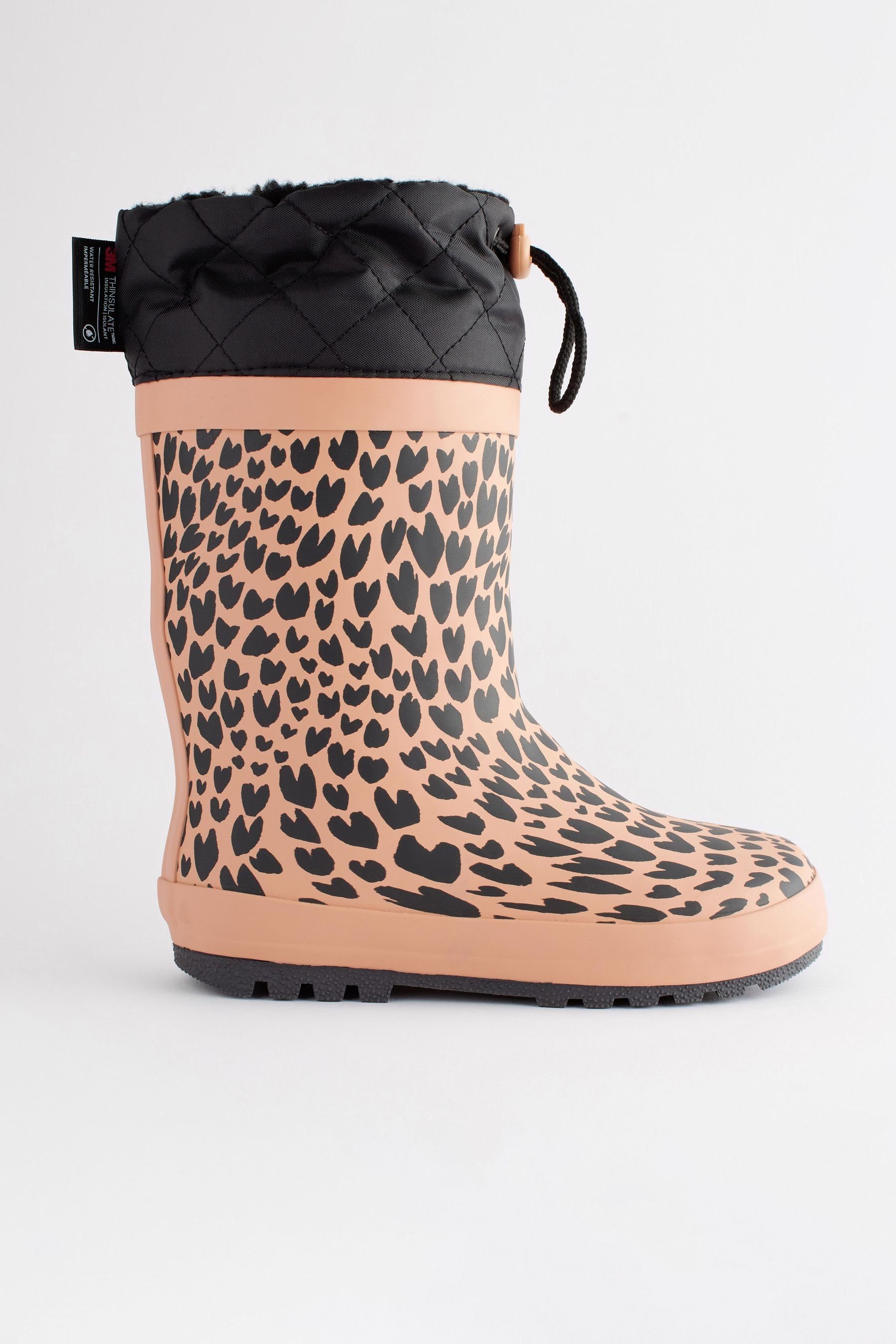 Next Gummistiefel mit Umschlagschaft und Animal Thermo-Futter Tan Gummistiefel (1-tlg) Print