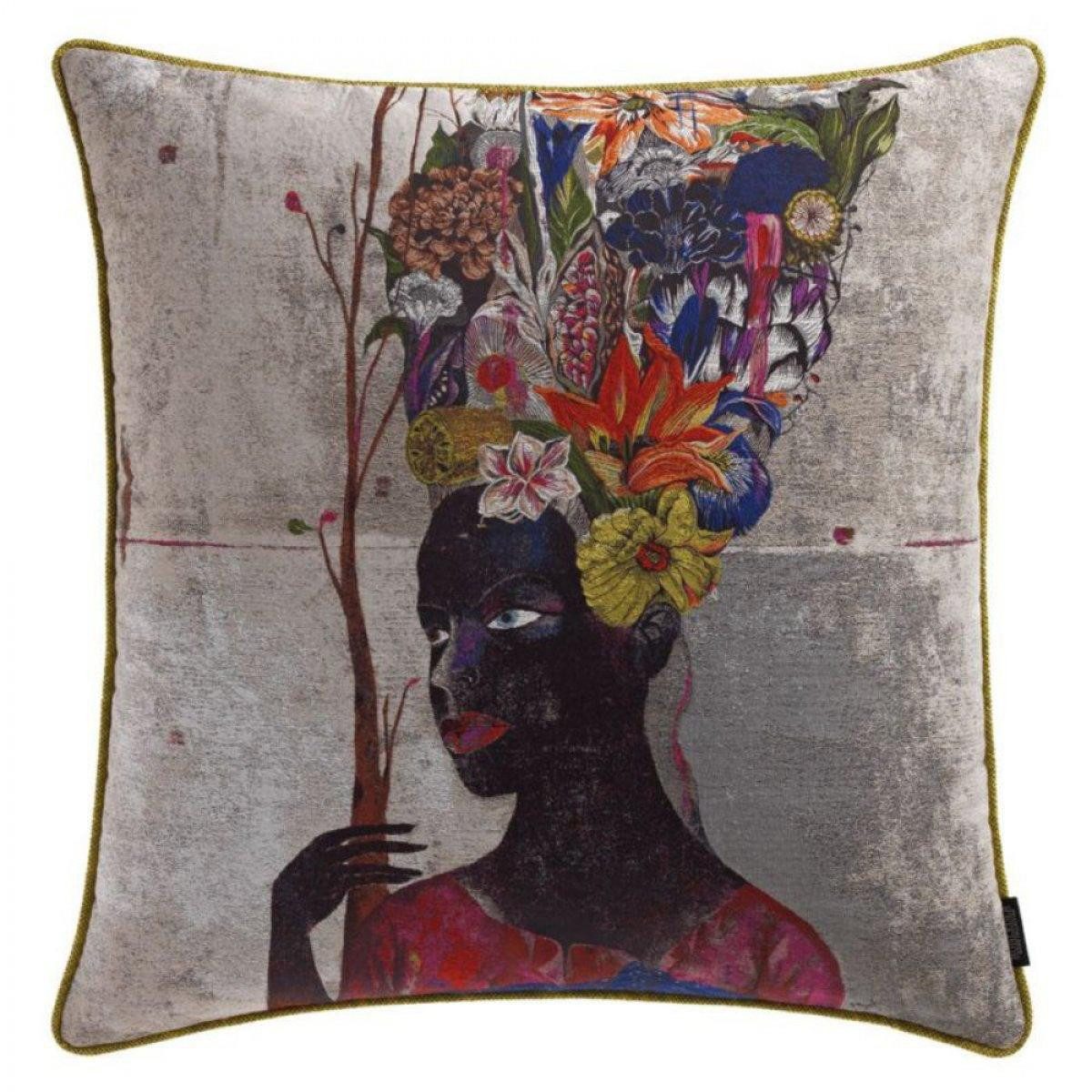 ROHLEDER Kissenhülle Kissen Black Antoinette Blossom (60x60 cm)