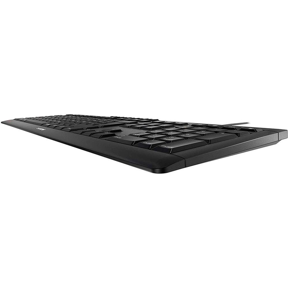 Cherry STREAM Keyboard Tastatur (Schweizer Layout, QWERTZ, kabelgebunden, USB Anschluss, Schwarz)