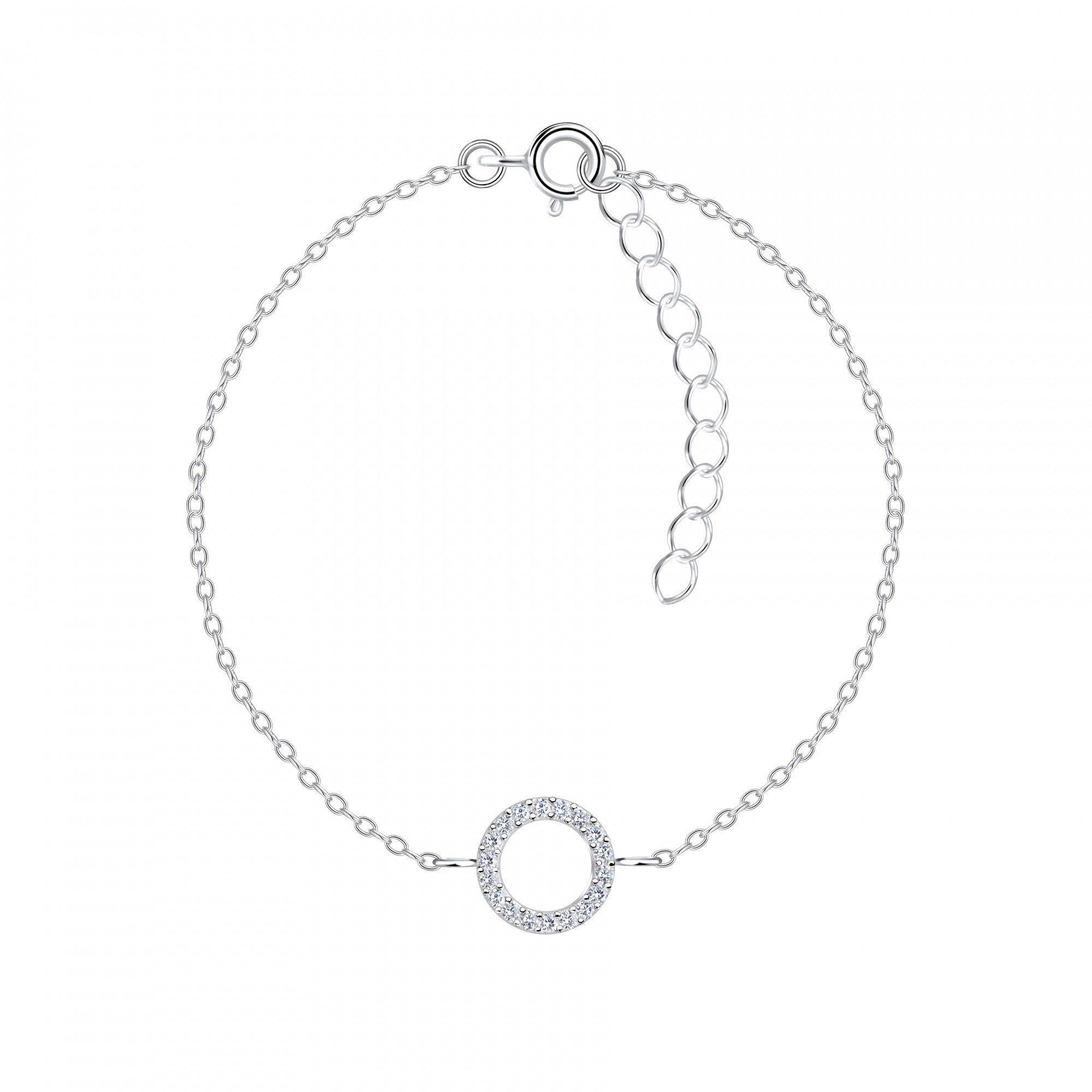Silberarmband CIRCLE Zirkonia