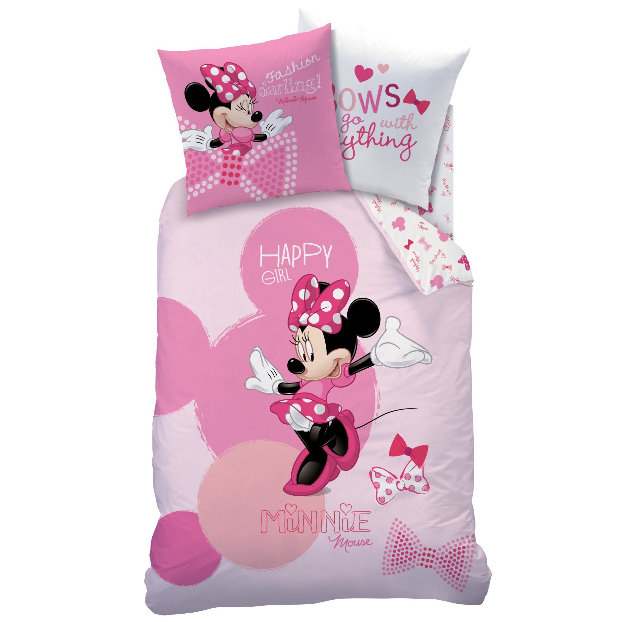 Disney Kinderbettwäsche Disney Minnie Mouse Bettwäsche Set Biber Flanell 80 günstig online kaufen