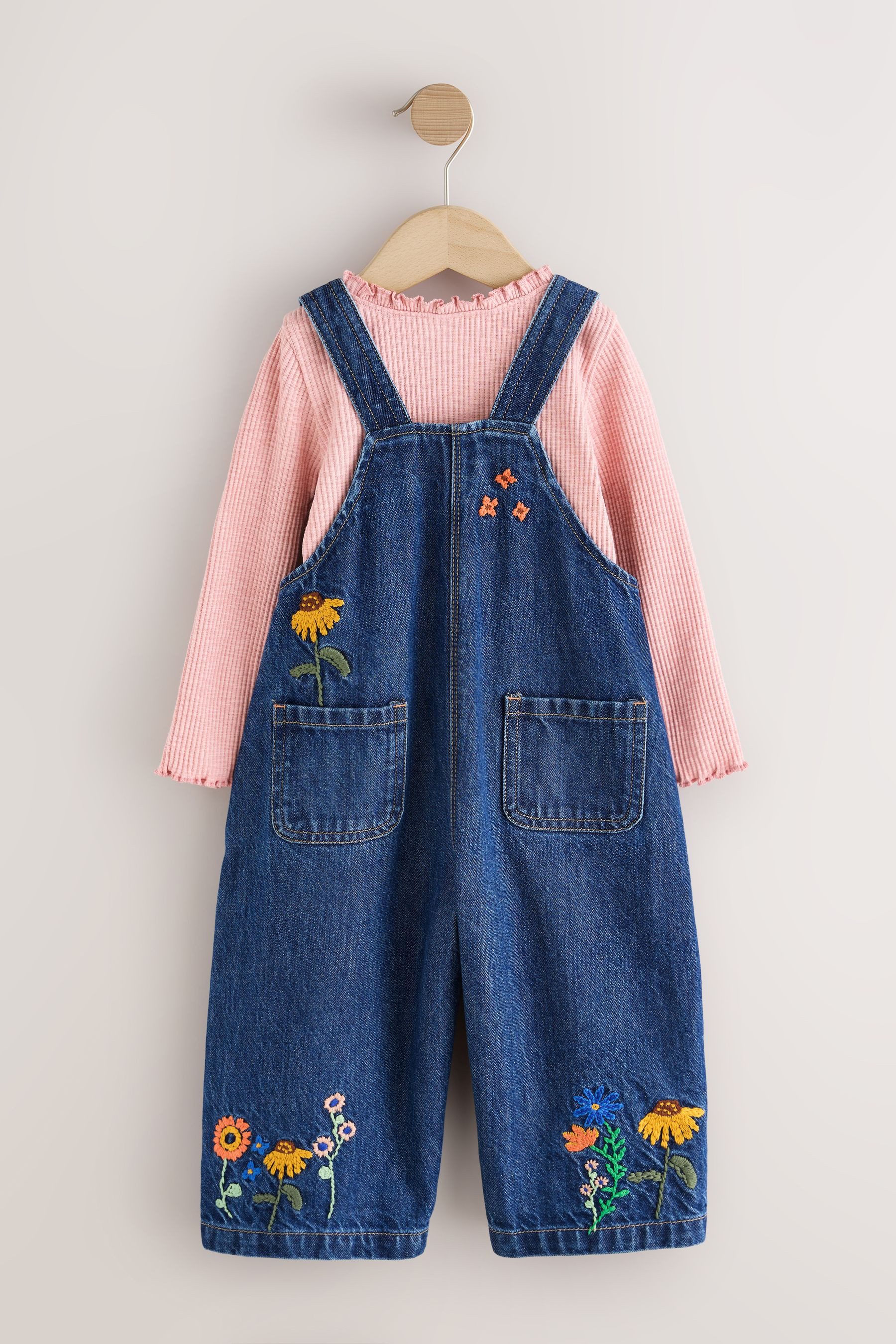 Next Jeanslatzhose Denim-Latzhosen-Set (2-tlg)