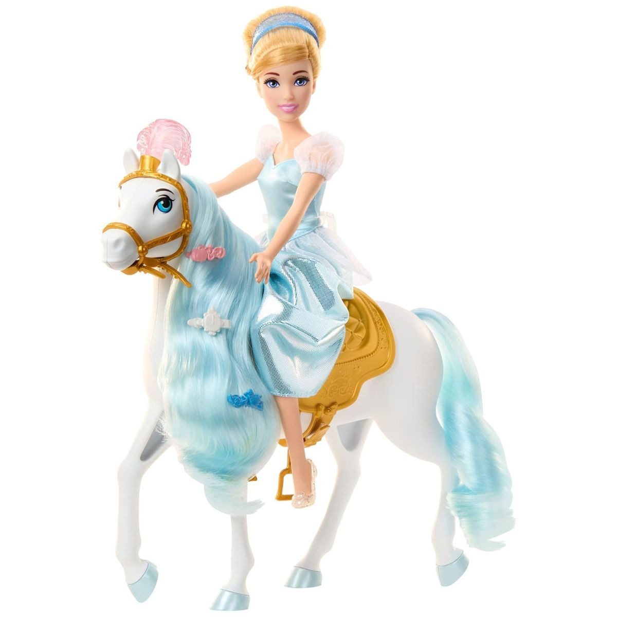 Mattel® Stehpuppe Mattel HPF95 - Disney Princess - Cinderella mit Pferd