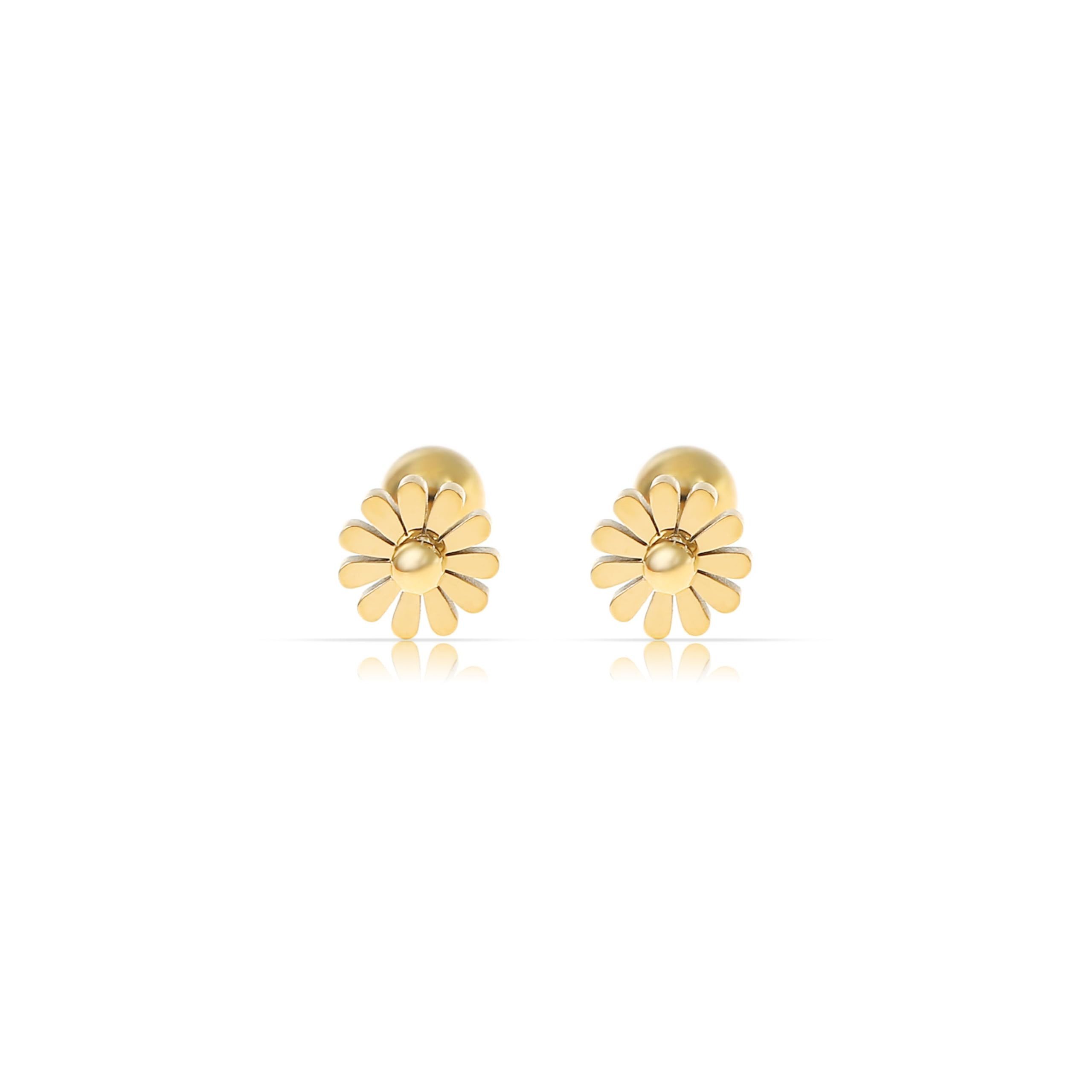 Made by Nami Ohrring-Set Blumen Edelstahl Ohrringe Vergoldet Geschenke für Frauen, Wasserfester Schmuck
