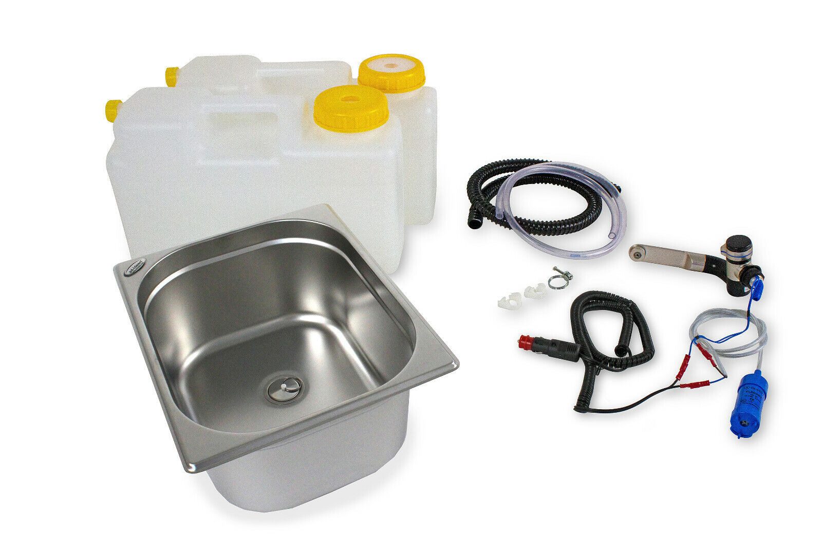 ad-ideen Waschbecken 12V Miniküche Technikset 325x265x150mm Womo Dethleffs Qek Junior