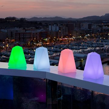 Licht-Trend LED Außen-Tischleuchte Tragbare LED-Akkuleuchte Faralay mit Lautsprecher Weiß, RGBW & Kaltweiß