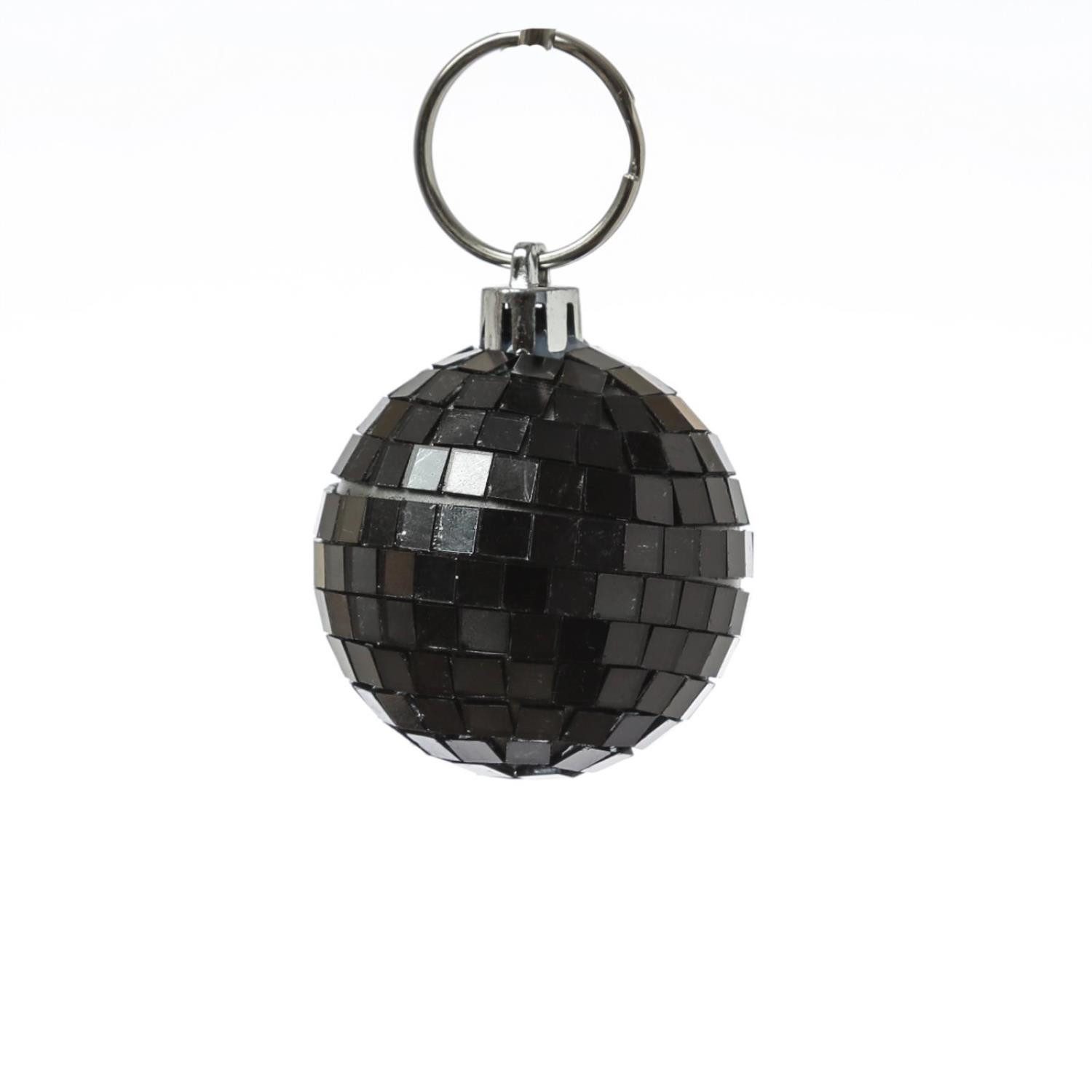 MARELIDA Christbaumschmuck Weihnachtsbaumschmuck Discokugel Spiegelkugel Baumkugel D: 5cm schwarz