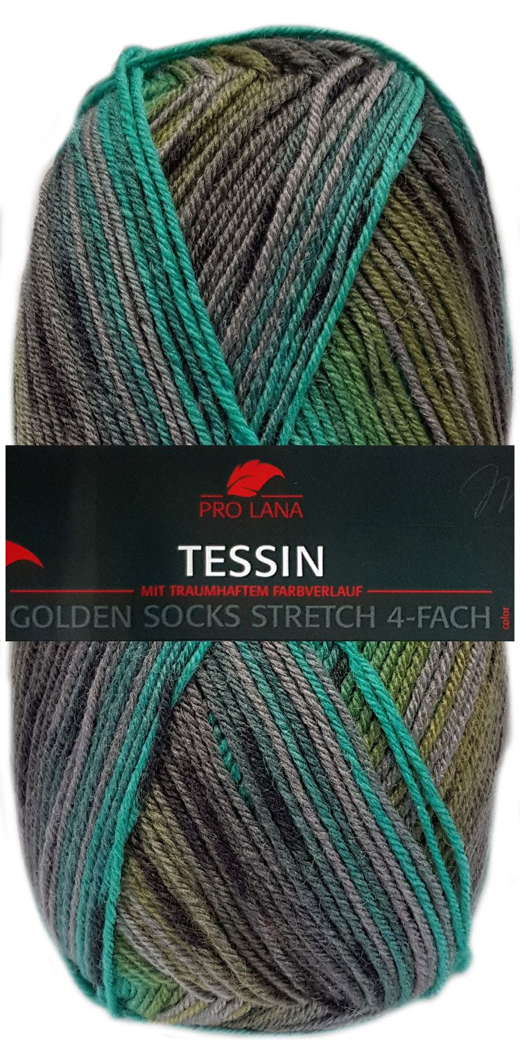 Pro Lana 100 Gramm Pro Lana Tessin Golden Socks Stretch 4 fach Farbauswahl Häkelwolle