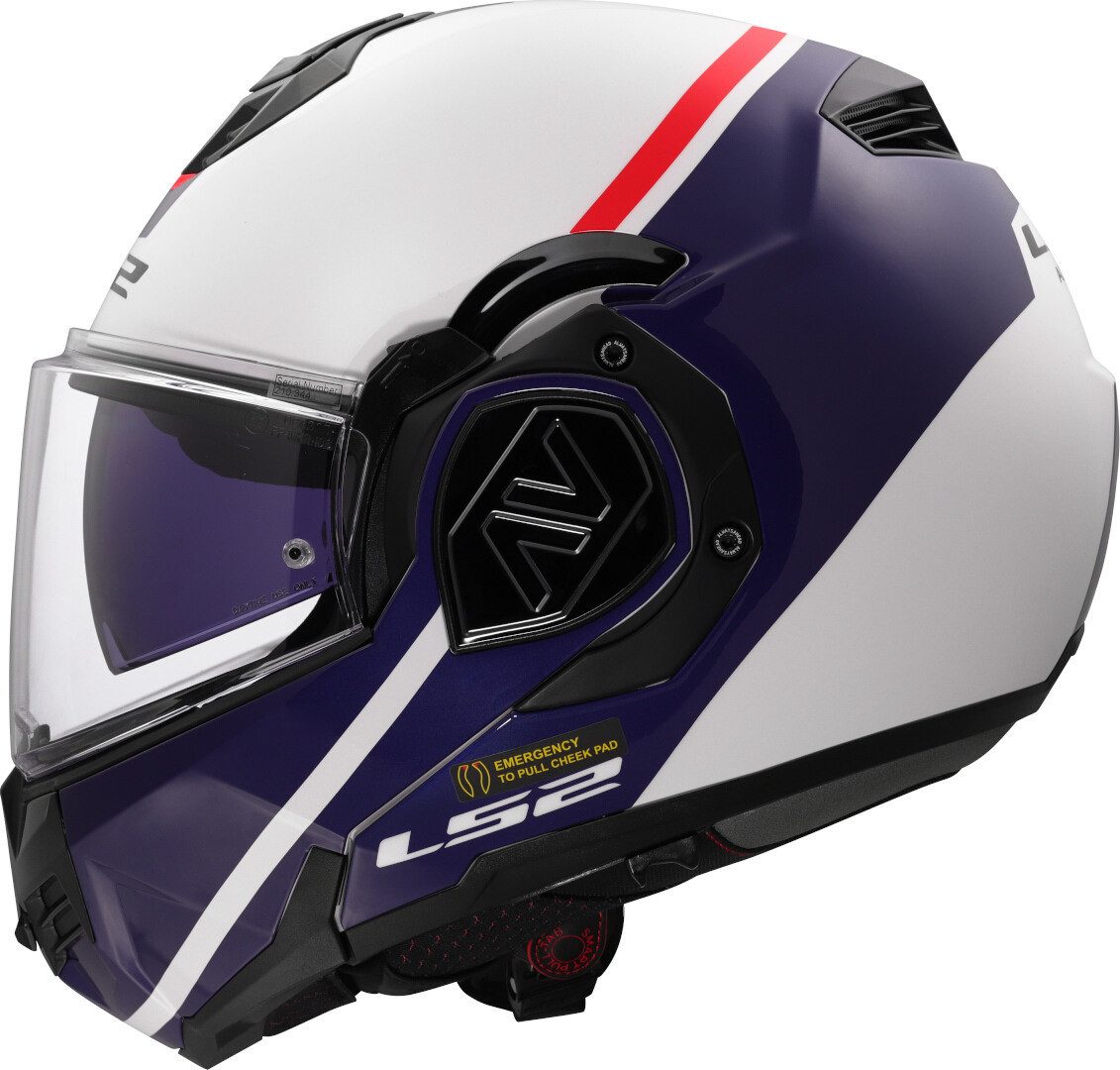 LS2 Motorradhelm FF906 Advant Swipe Klapphelm, Atmungsaktiv, reflektierende, Sonnenvisier, Pinlock, Klapphelm, Rats