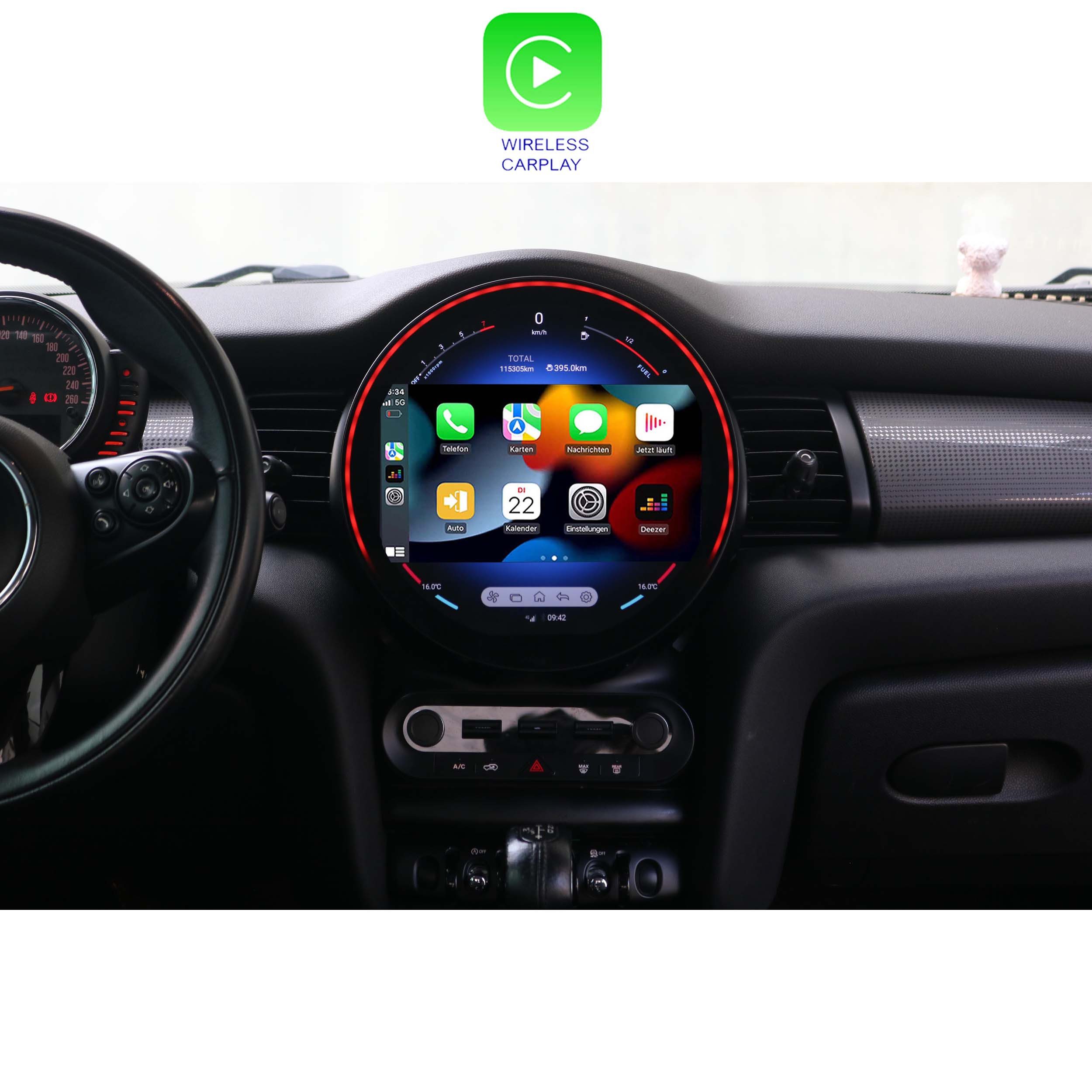 TAFFIO Für Mini F55 F56 NBT/EVO 11" Touch Android GPS Navi Carplay AC Panel Einbau-Navigationsgerät