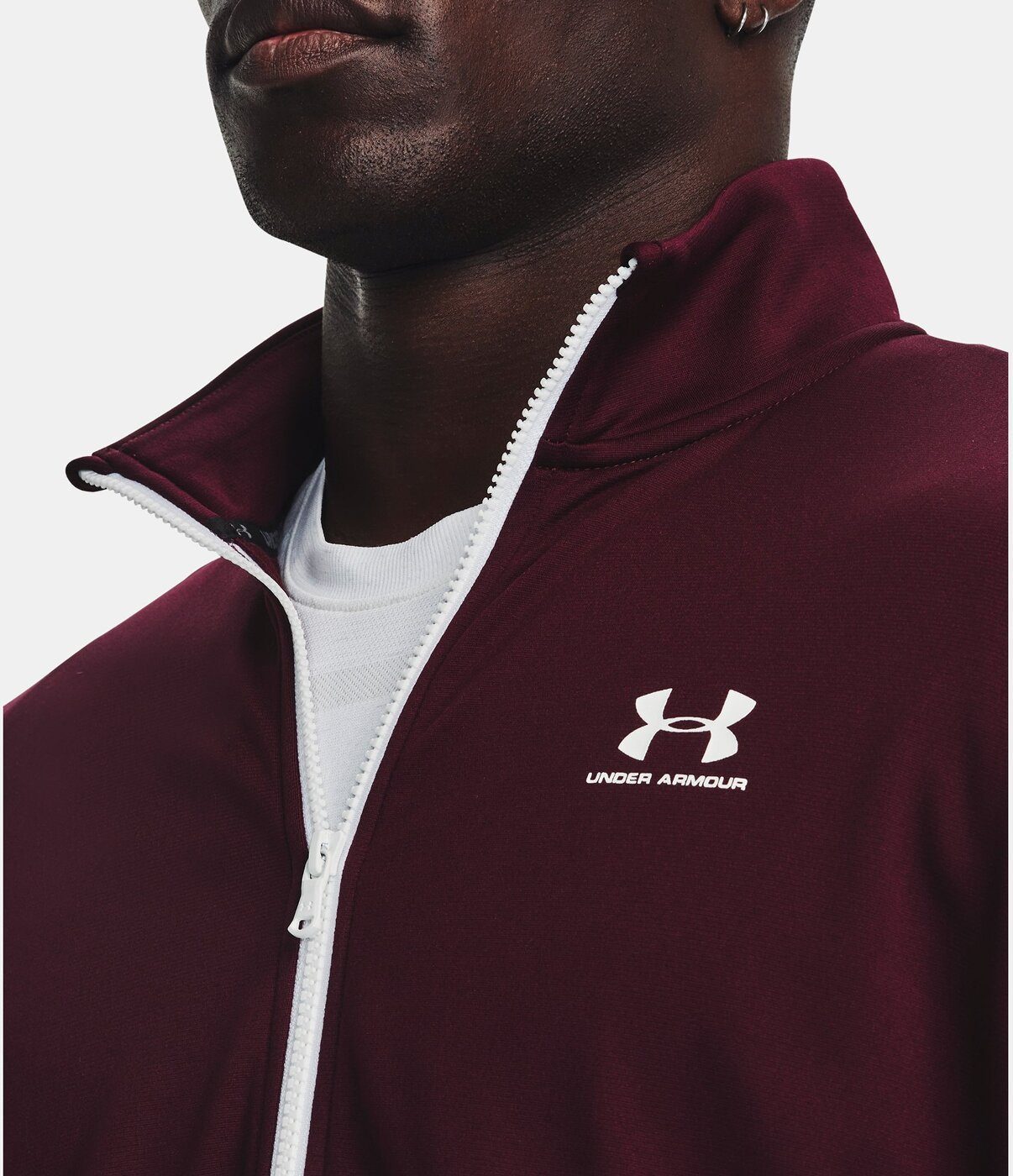 T-Shirt TRICOT JACKET Bordeaux SPORTSTYLE Rot MAROON Under Armour® DARK