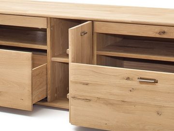 Casamia Schranksystem Wohnwand 4-teilig Massivholz B 310 H 208 T 38 cm Casavello Balkeneiche