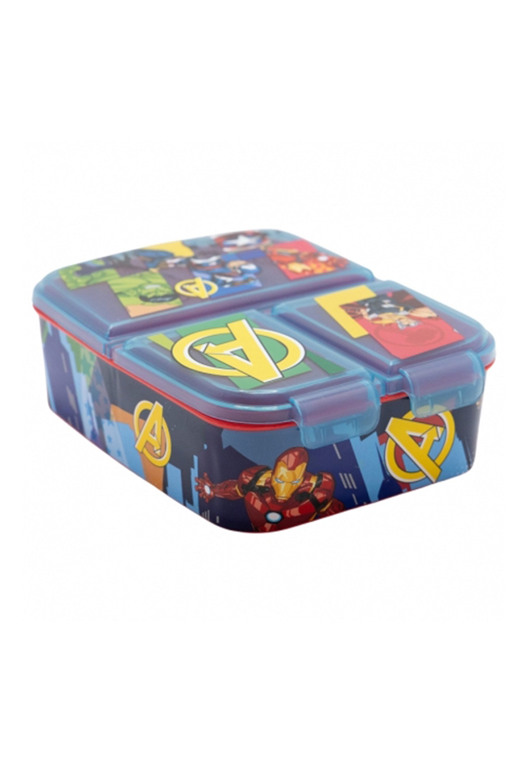 The AVENGERS Lunchbox Captain America Hulk Iron Man Brotdose, Vesperdose mit 3 Fächern