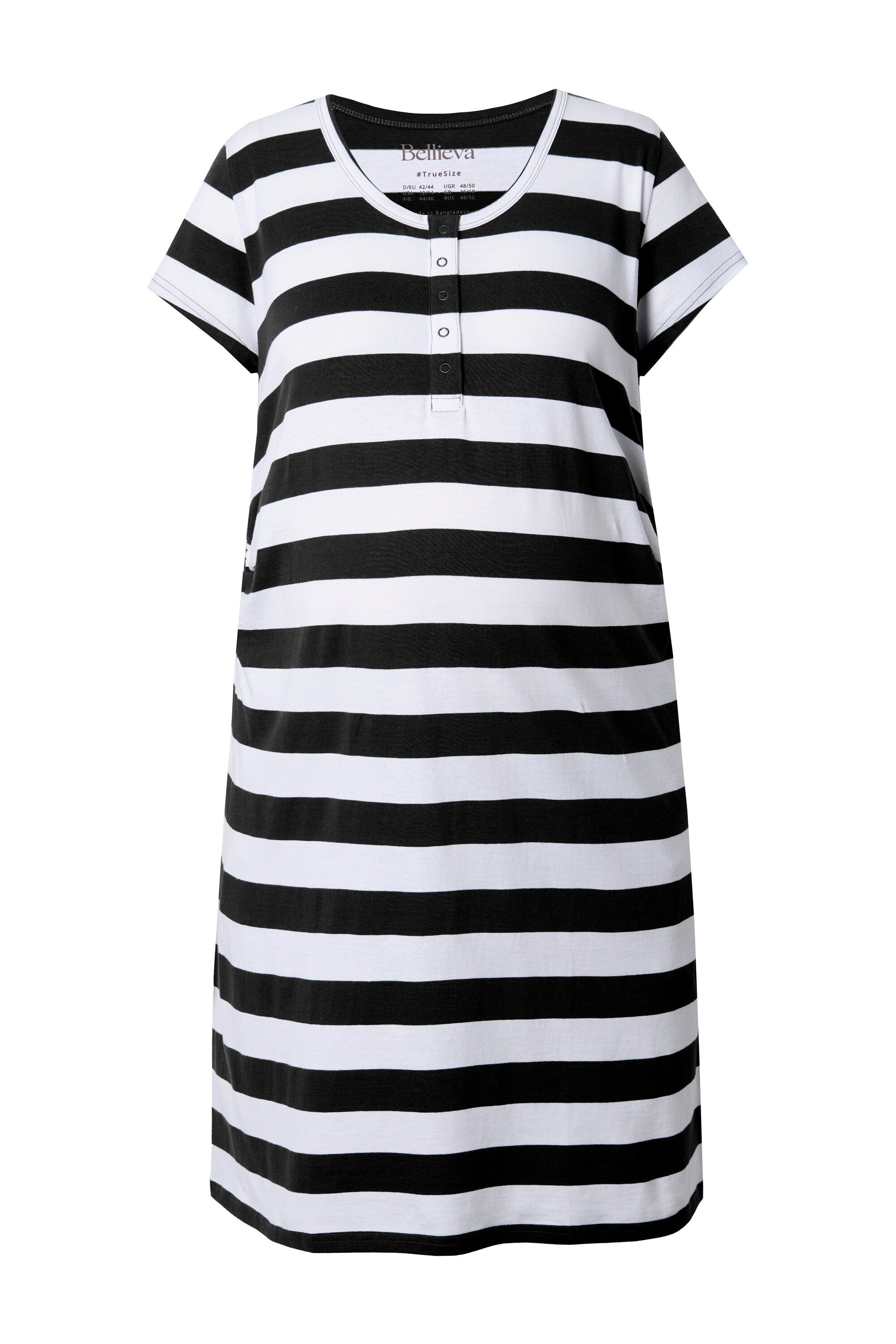 Ulla Popken Jerseykleid Bellieva-Jerseykleid Raffung Halbarm günstig online kaufen