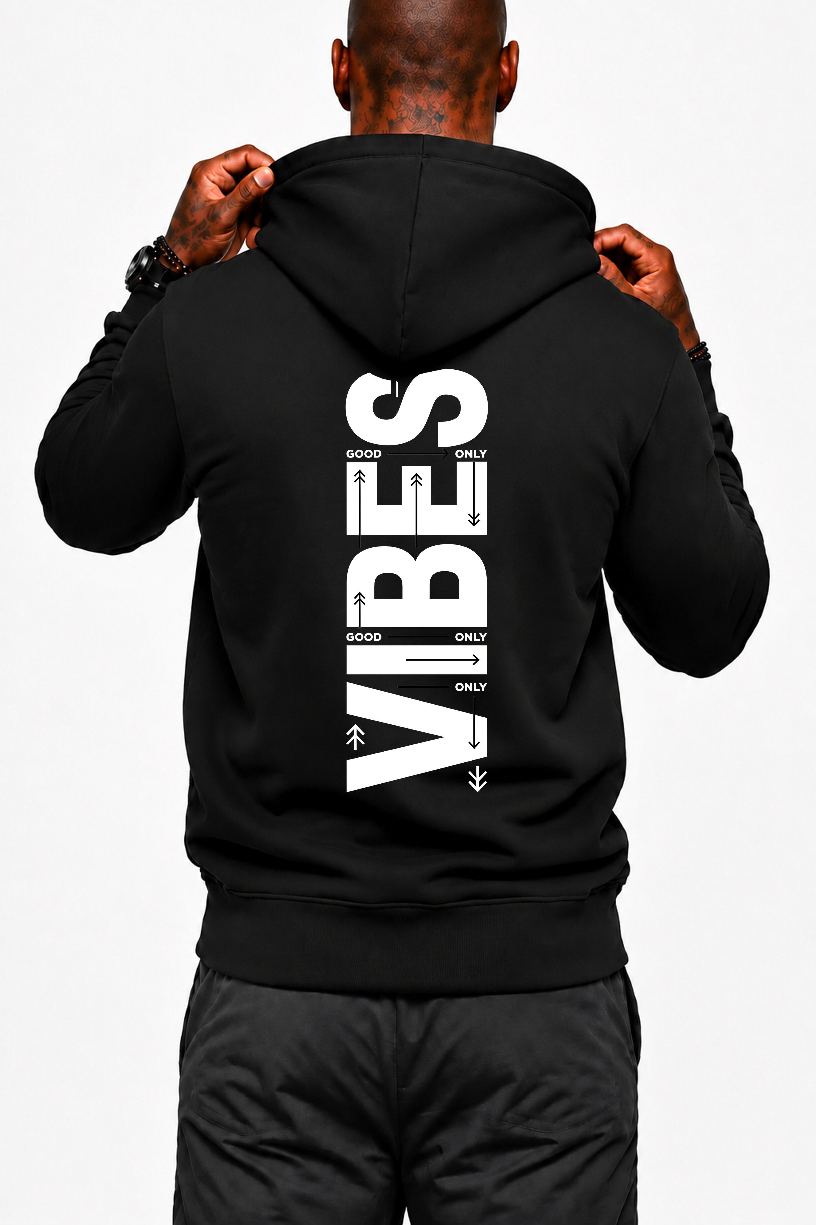 Banco Hoodie Herren Pullover mit Kapuze Langarm Longshirt "Vibes" Hochwertiger Print, auffälliges Motiv für individuelle Looks