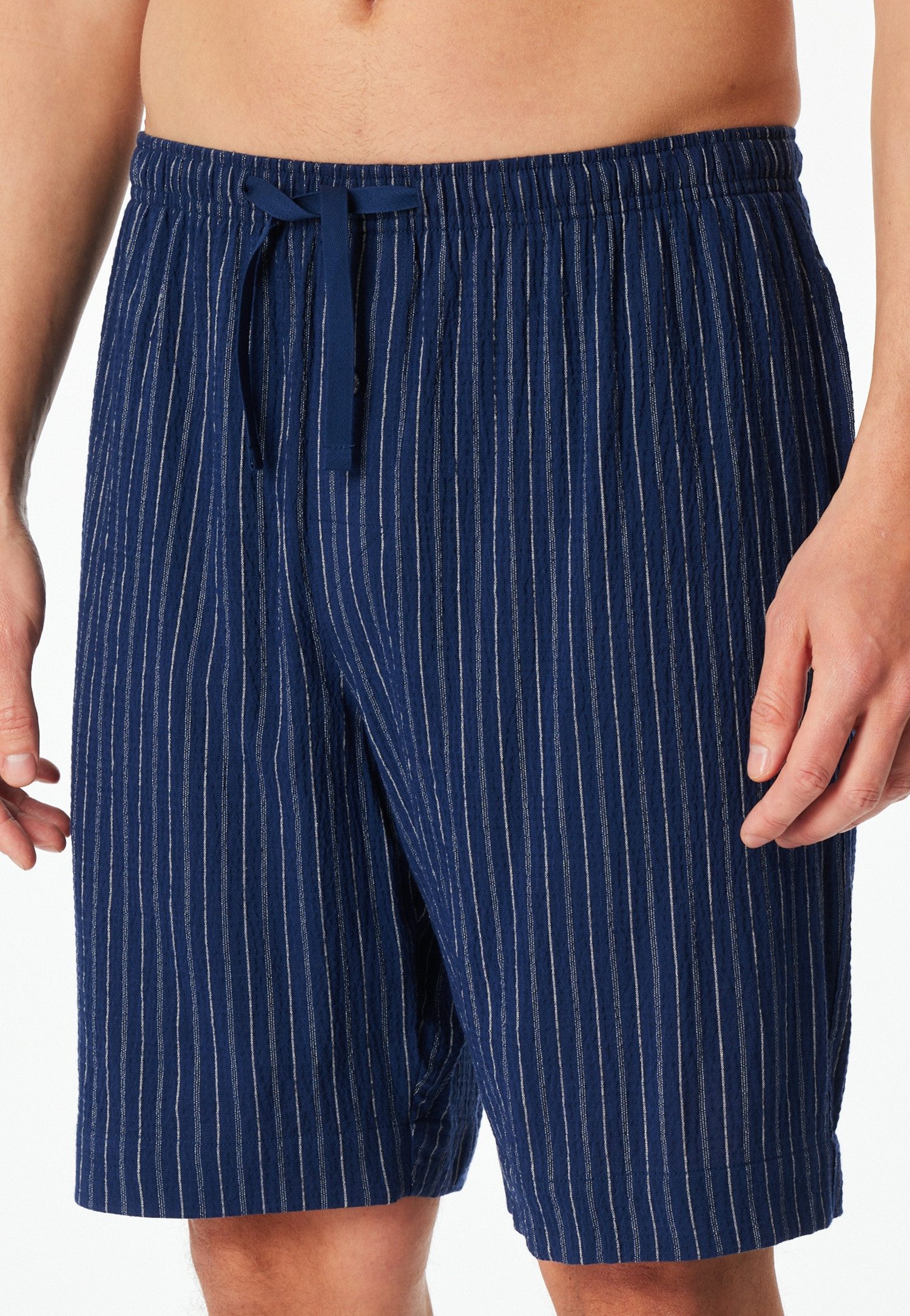 Schiesser Pyjamashorts Mix + Relax mit Gummizug, Cotton-Mix, mit seitlichen Eingrifftaschen