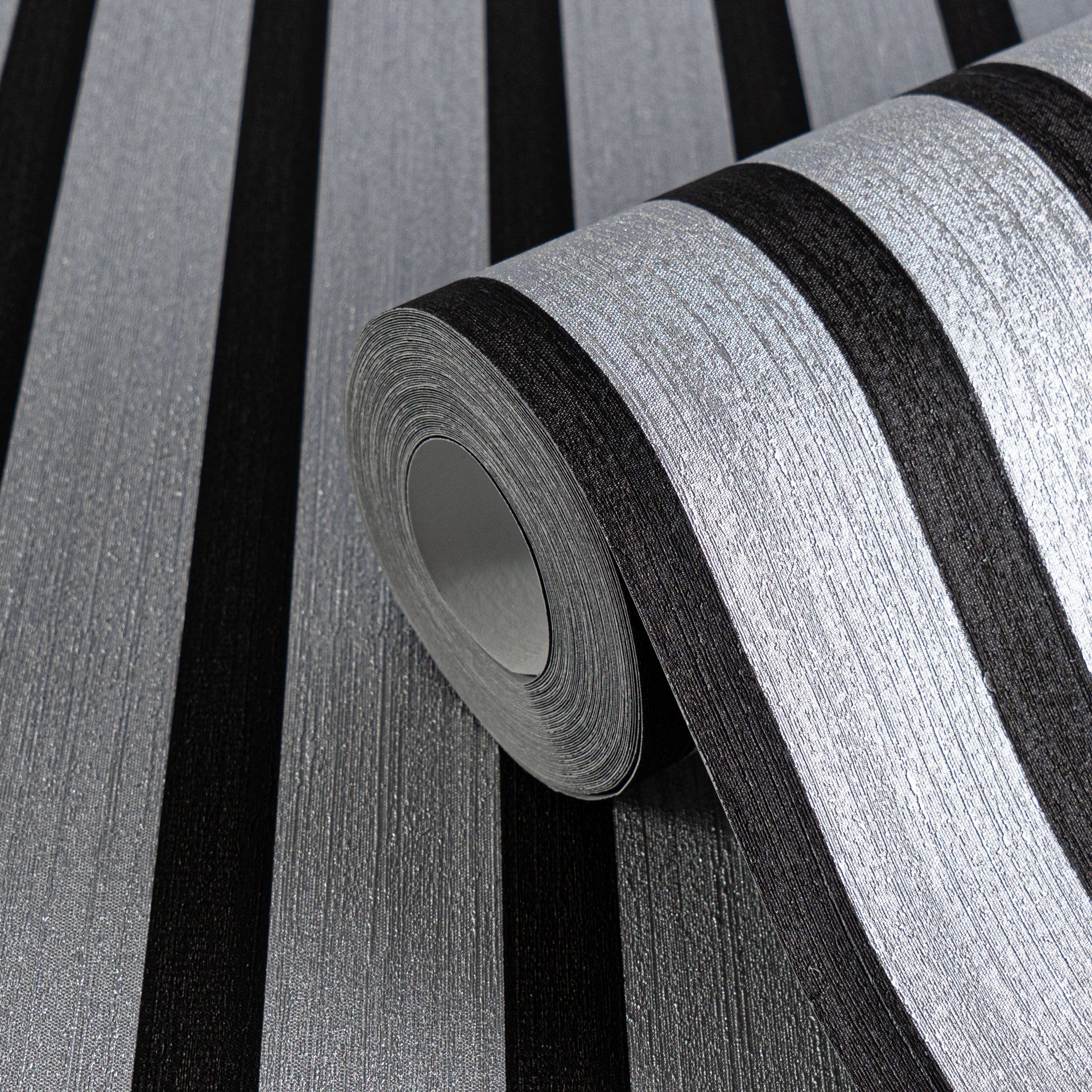 A.S. Création Vliestapete 50 Jahre AS Holzpaneele Tapete Holzoptik mit Metallic-Effekt 3D, strukturiert, leicht glänzend, (1 St), Vliestapete Wandpaneele für Sc – Bild 2 von 5