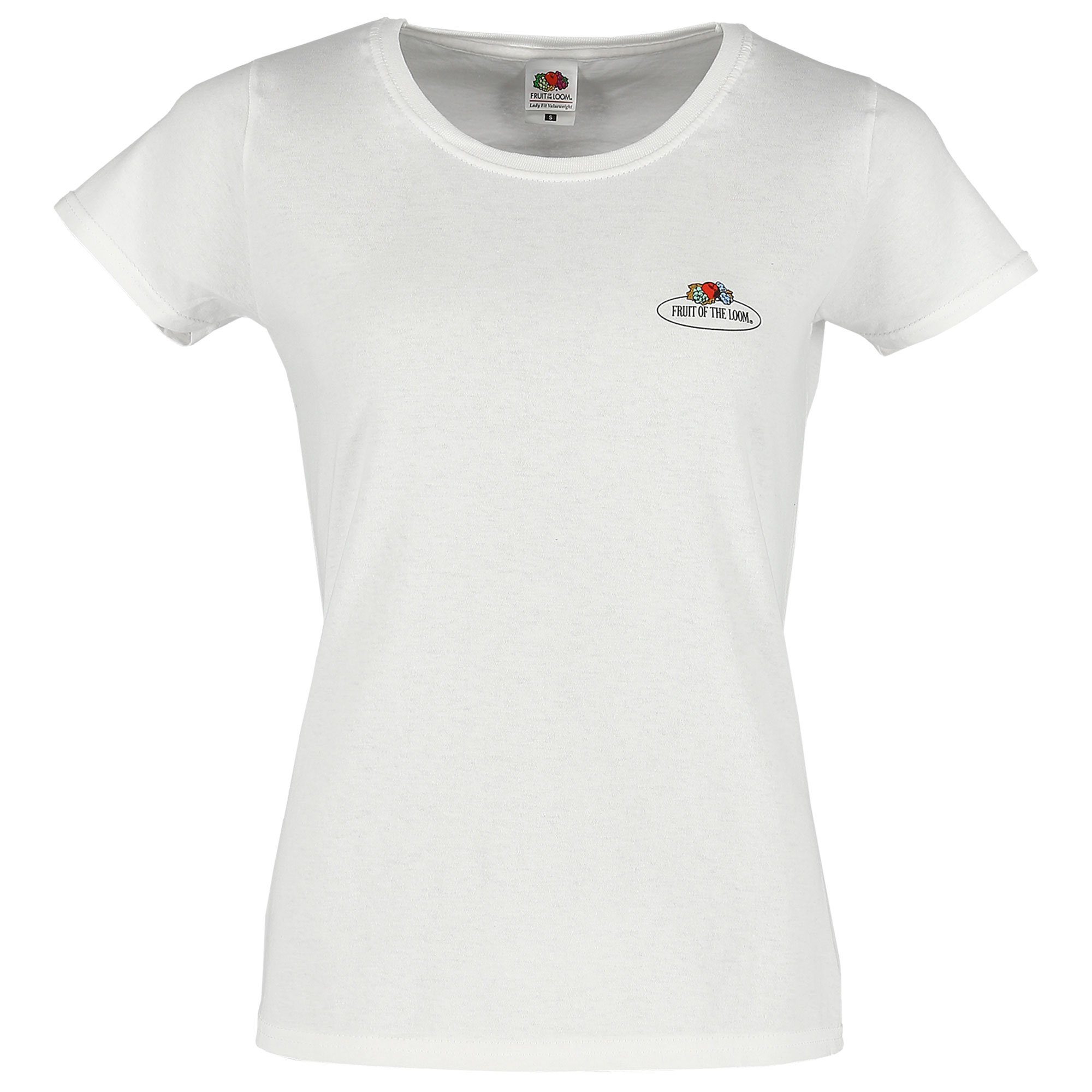 Rundhalsshirt Damen T-Shirt mit Vintage-Logo