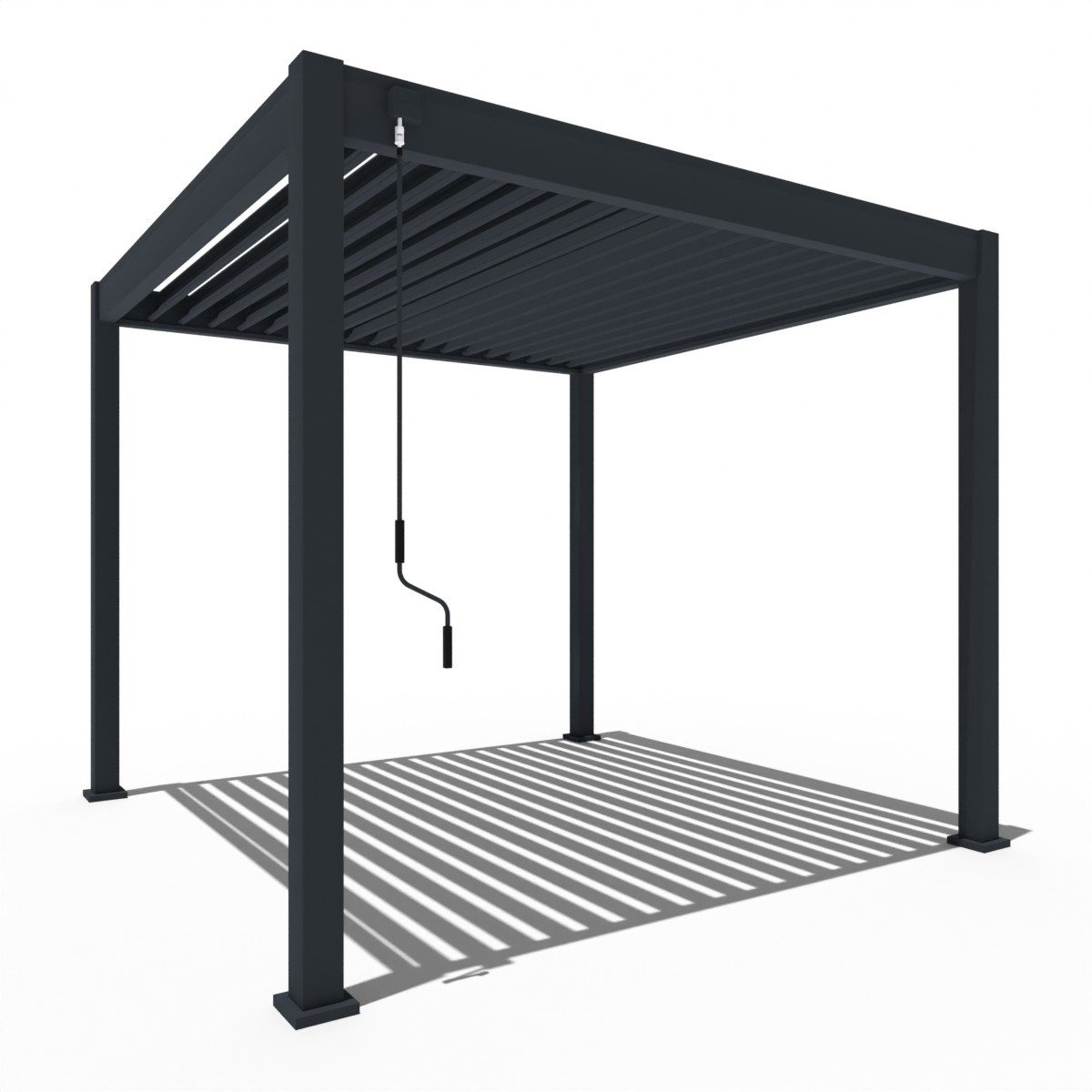 Weide Pergola Classic Pavillon Terrassenüberdachung Aluminium 3 x 3 M anthr günstig online kaufen