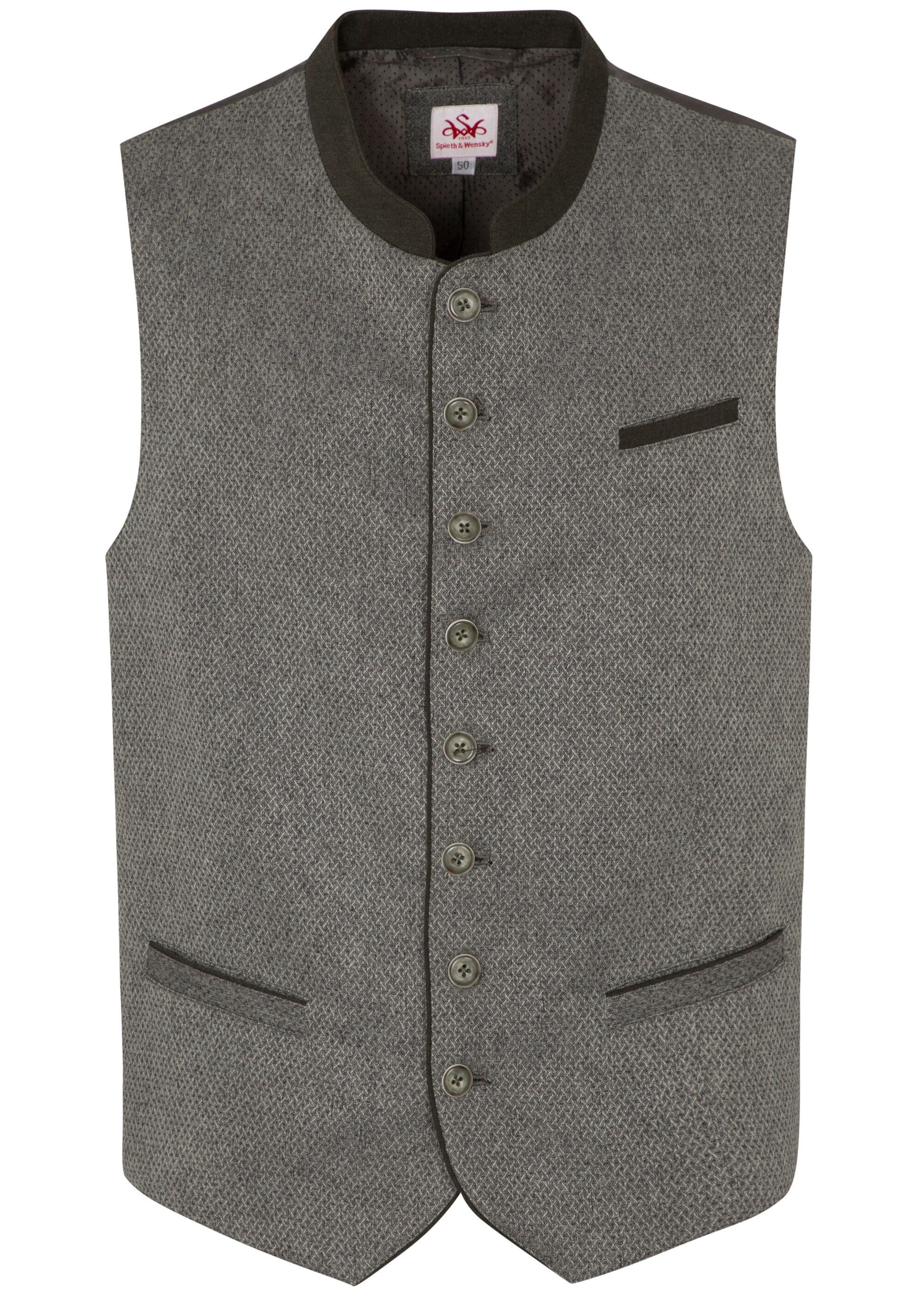Spieth & Wensky Trachtenweste Günther (1-tlg) mit Stehkragen günstig online kaufen