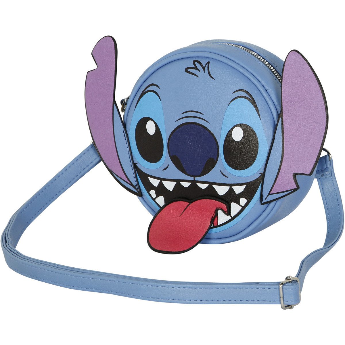 Disney Umhängetasche Lilo and Stitch Tongue-Round Unisex Kinder, Handtasche, Shopper, Crossbody Bag, Schultertasche, Hobo Bag
