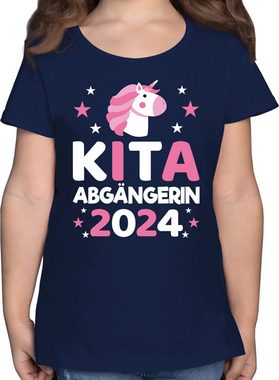 Shirtracer T-Shirt Kita Abgängerin 2024 Einhorn Einschulung Mädchen