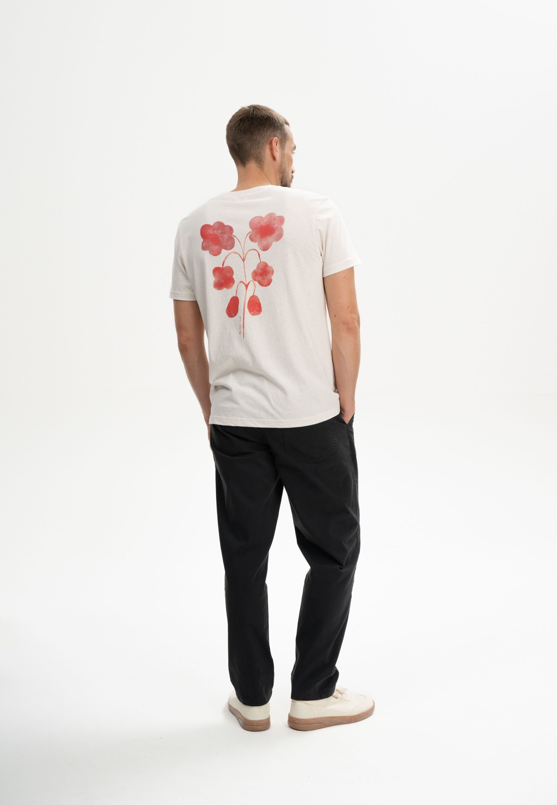 MELA Kurzarmshirt T-Shirt Style Artist Edition Kaja Fein gerippter Kragen