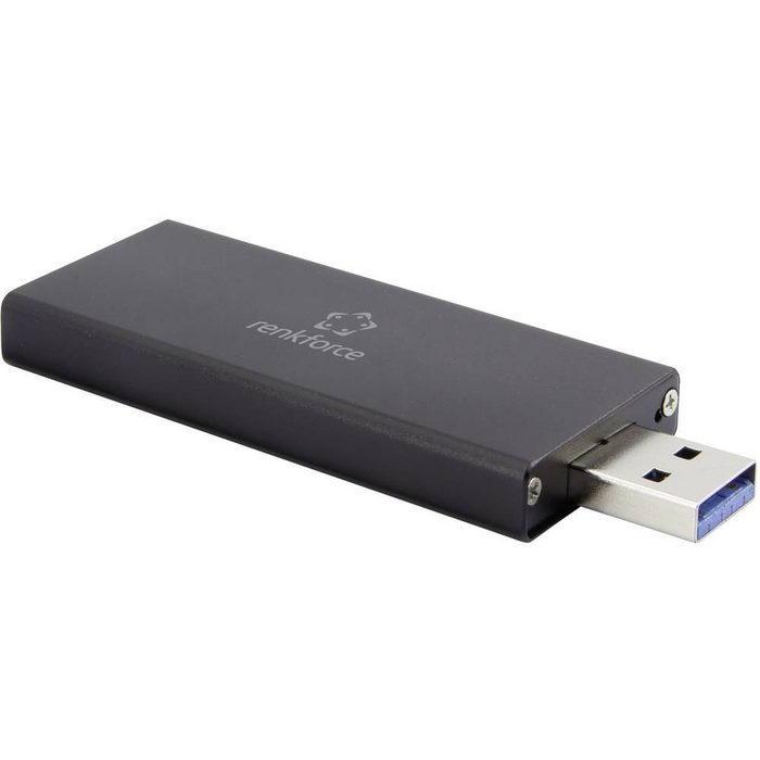 Renkforce Festplatten-Gehäuse renforce USB-Stick-Gehäuse M.2 SSD auf USB3.0
