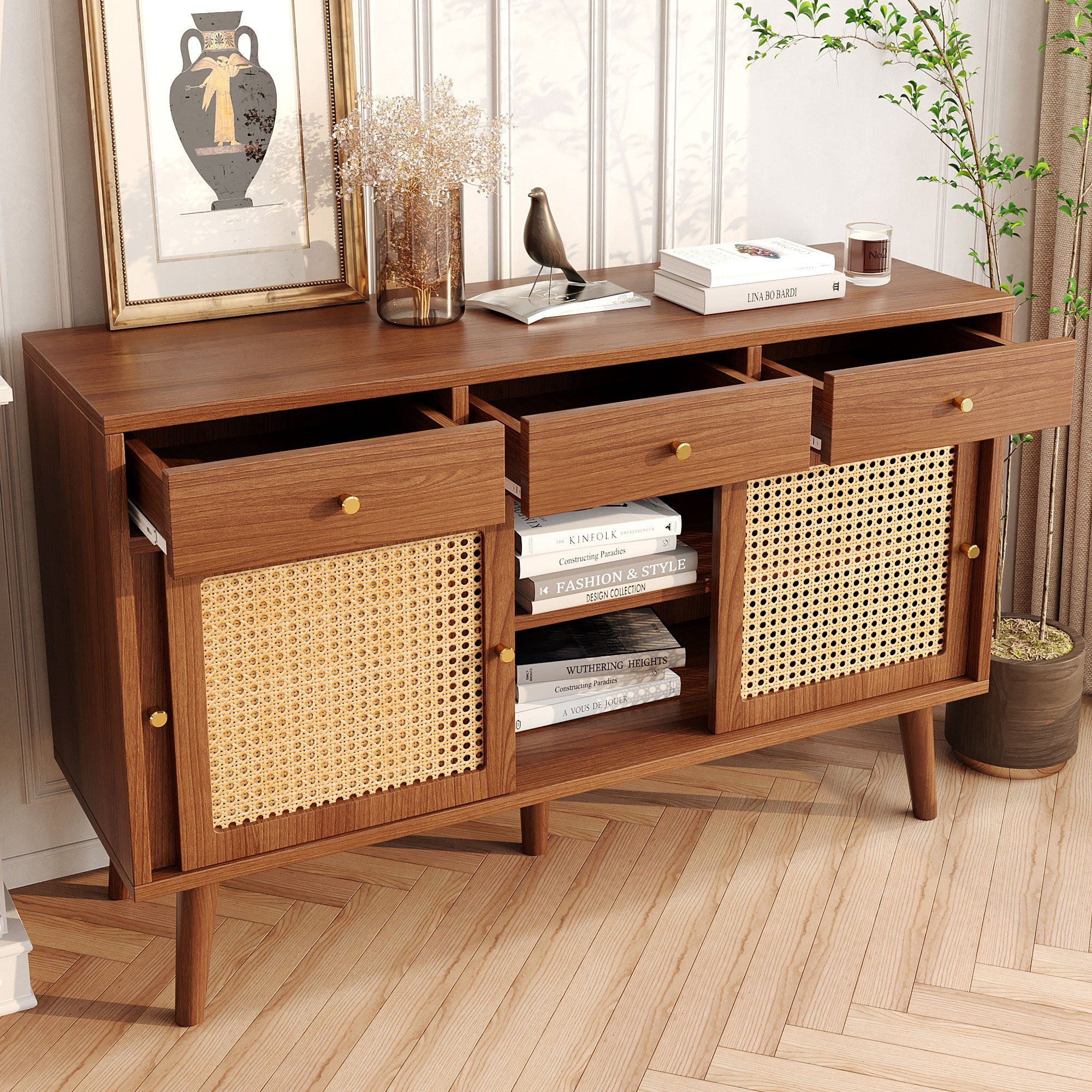 BlingBin Sideboard Kommode (1 St., Rattantür, günstig online kaufen