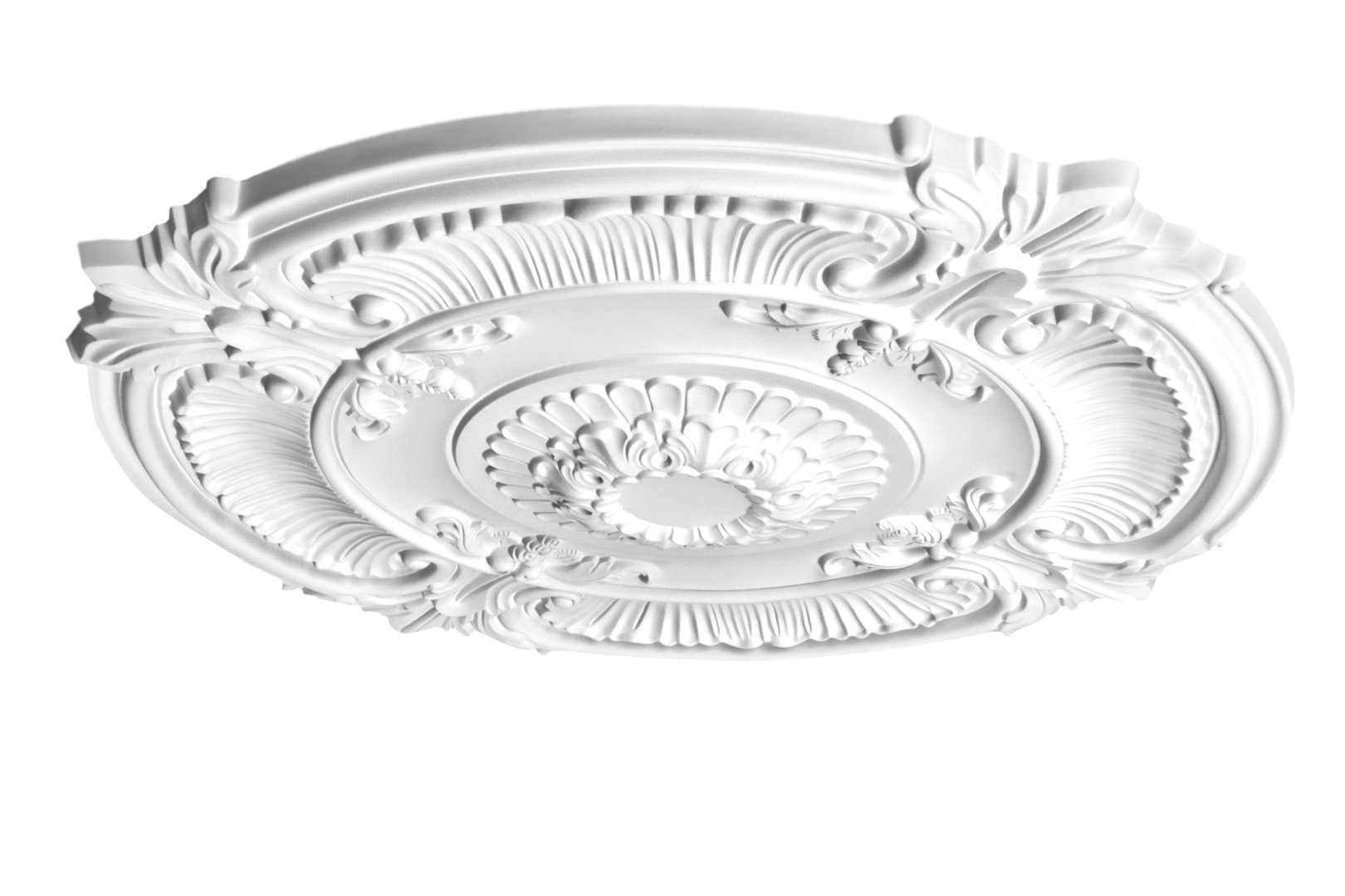 Hexim Perfect Wanddekoobjekt B3096 (Stuckrosette aus PU hartschaum, weiß, Z günstig online kaufen