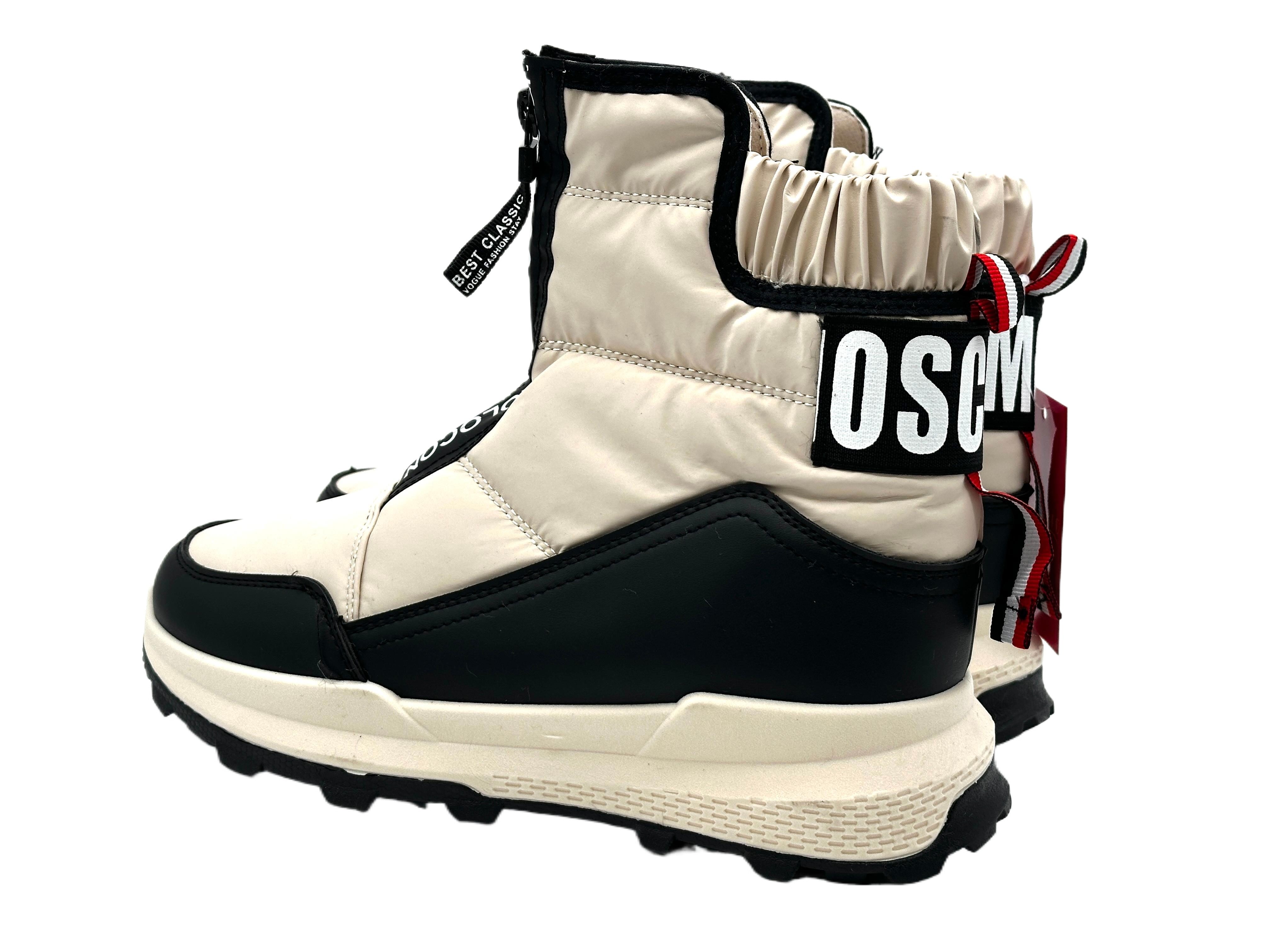 Nowaland Warme Damen Winterstiefeletten mit Reißverschluss Winterstiefelette Kunstfell-Futter und elastischer Schaft für optimalen Komfort