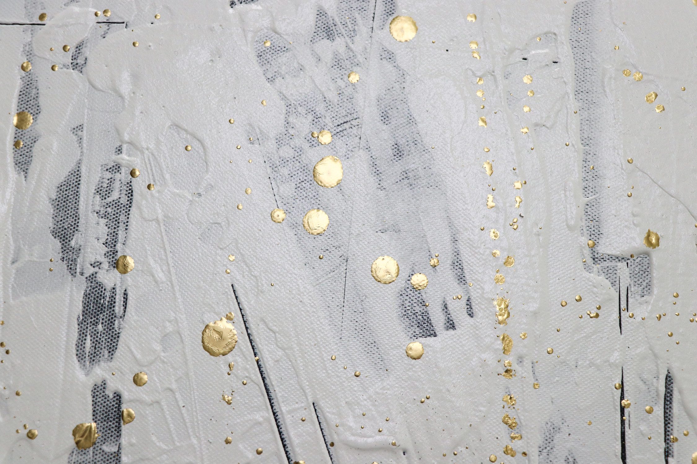 YS-Art Gemälde Goldene Würde, Tiere, Hirsch auf Leinwand Handgemalt in Gold Leinwanbild mit Rahmen