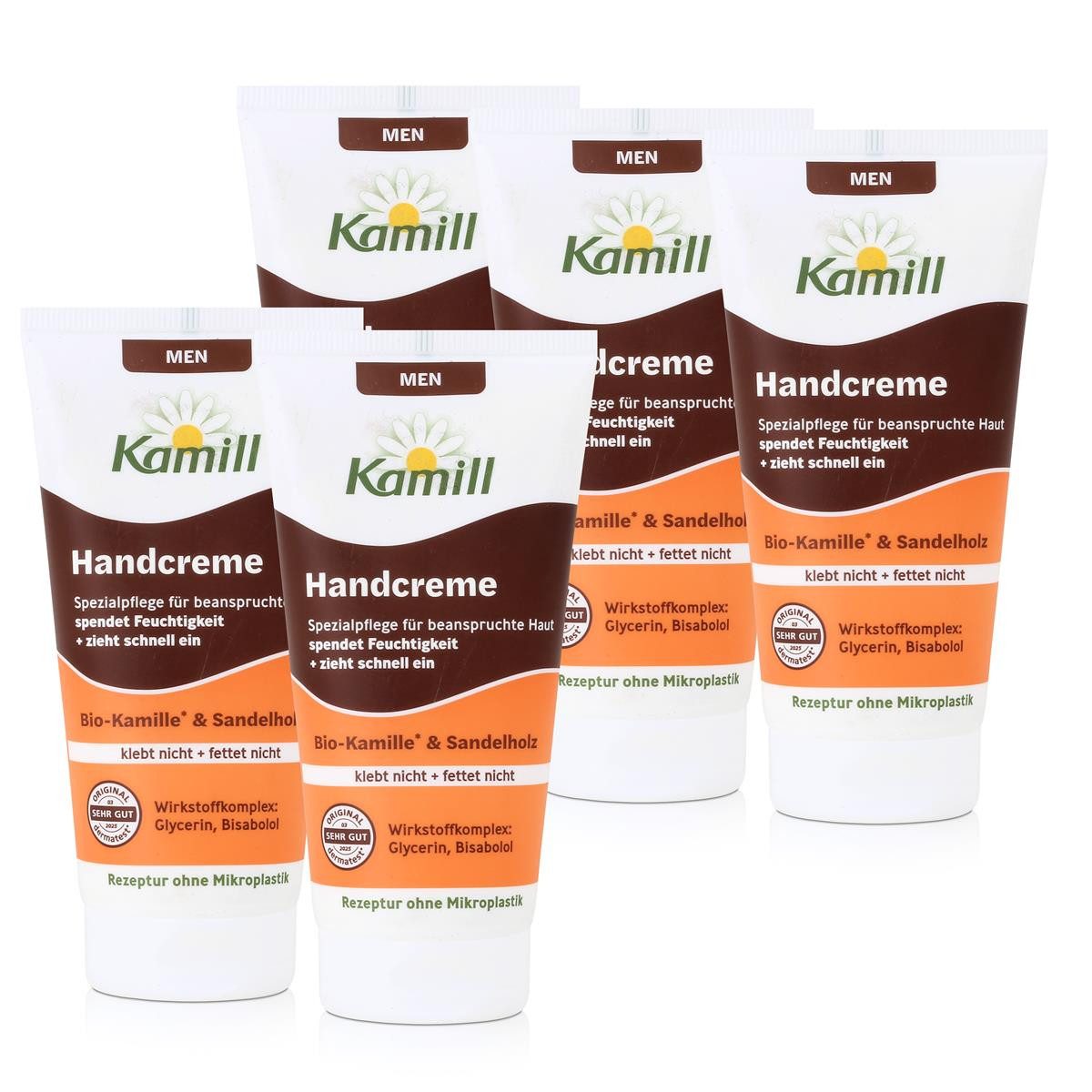 Kamill Hautcreme Kamill Men Handcreme Bio-Kamille & Sandelholz 75ml (5er Pack)
