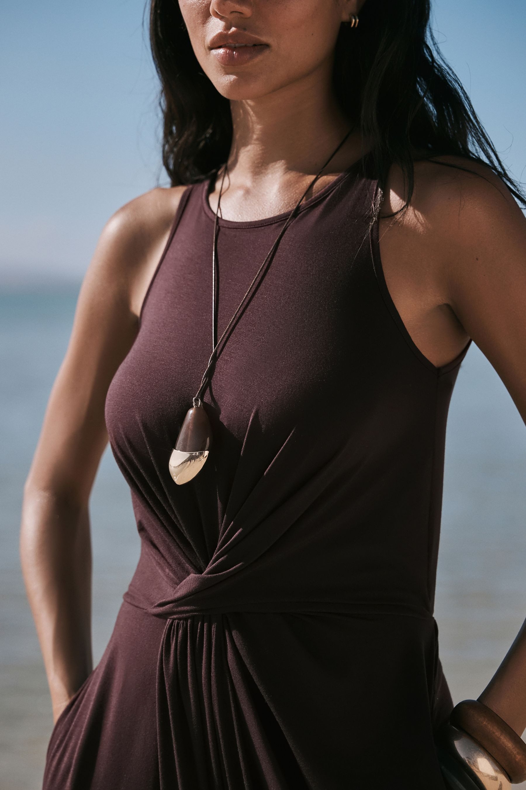 Next Jumpsuit Jersey-Jumpsuit mit Drehdetail an der Taille (1-tlg) – Bild 5 von 5