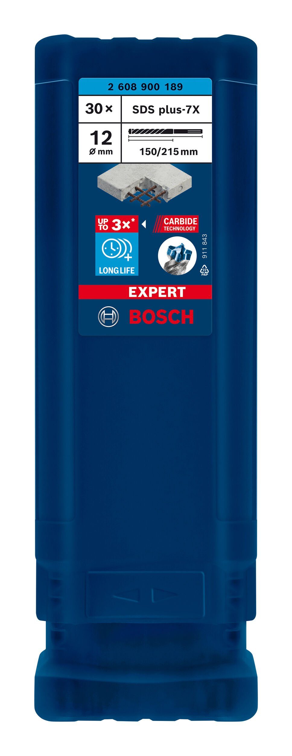 BOSCH Universalbohrer Expert x mm 12 30er-Pack plus-7X, 150 - Hammerbohrer Stück), - (30 x SDS 215