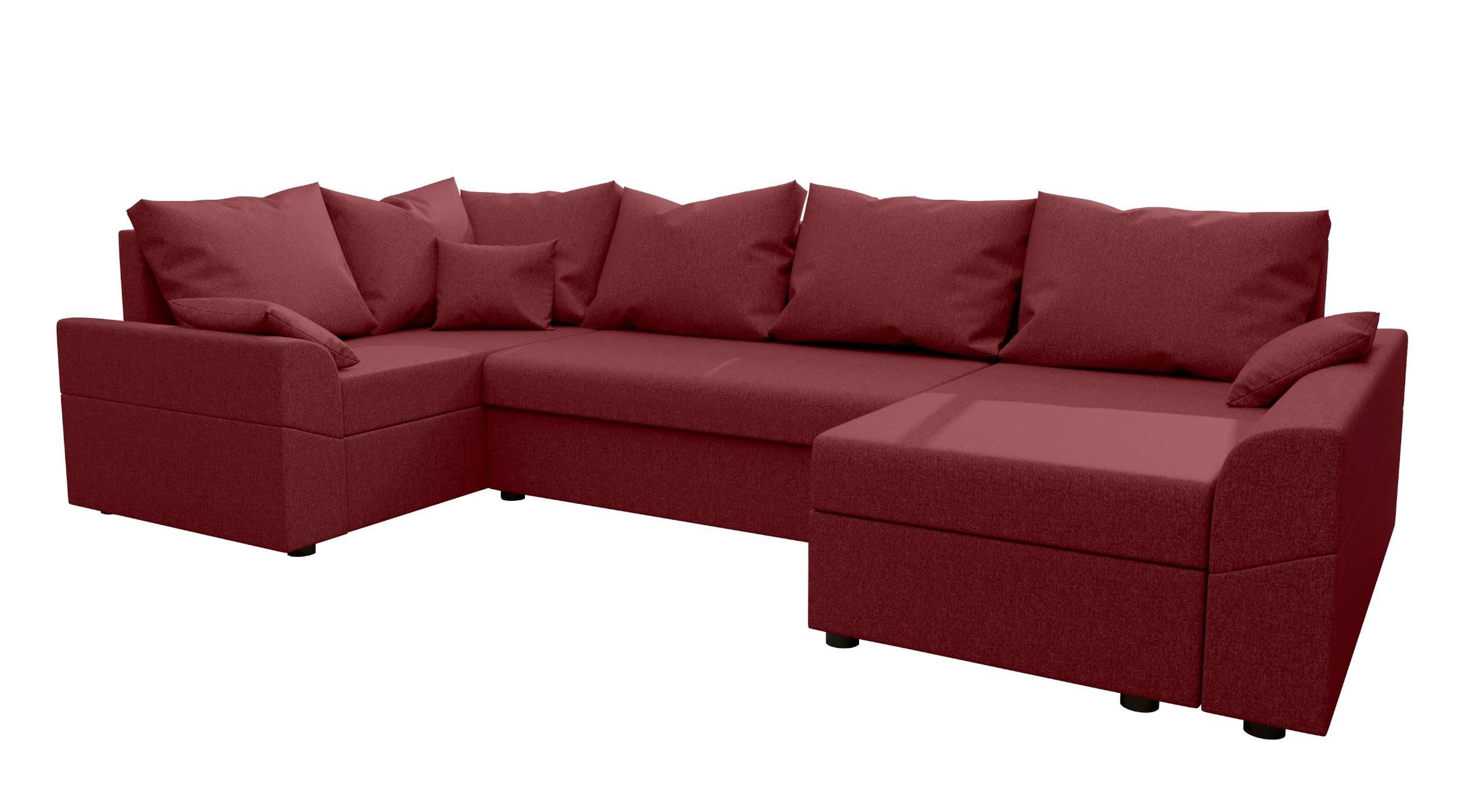 Eckcouch, Sofa, Bettfunktion, Design mit mit U-Form, Bailey, Sitzkomfort, Bettkasten, Wohnlandschaft Modern Stylefy