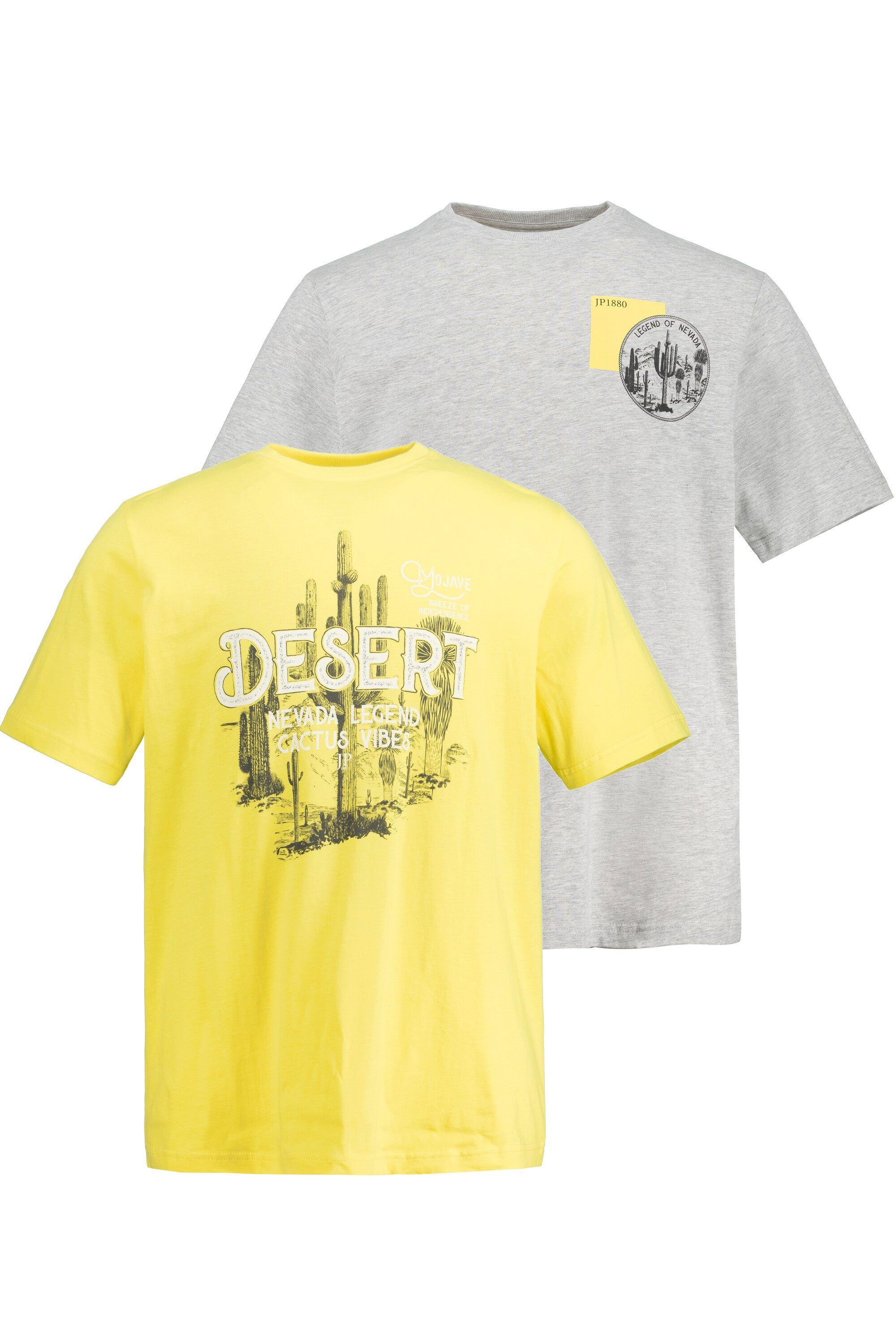JP1880 T-Shirt T-Shirts 2er-Pack Rundhals Desert Print (2-tlg)