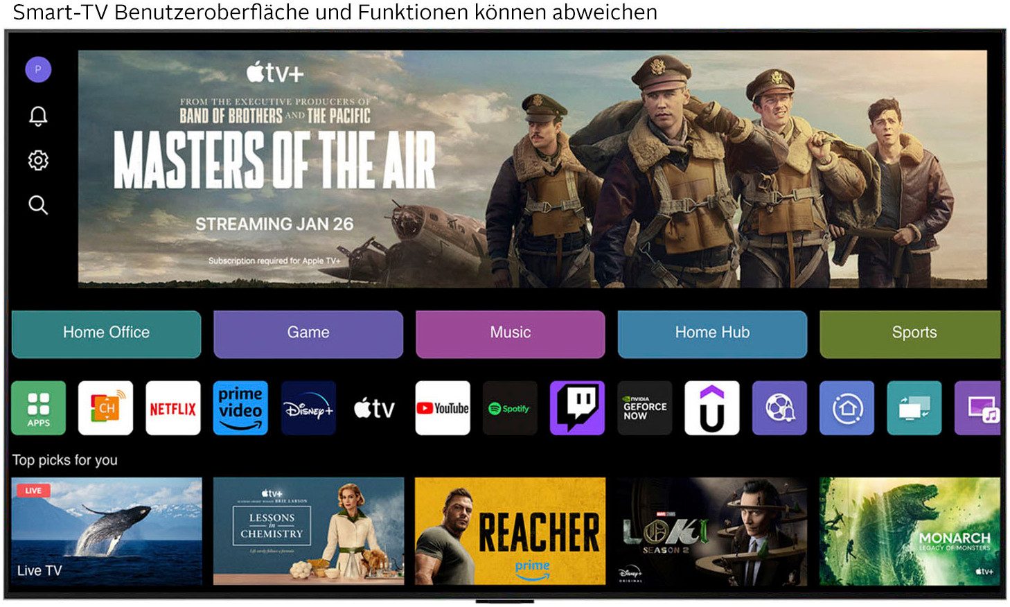 LG OLED65G57LW OLED-Fernseher (164 cm/65 Zoll, schwarz ! RABATT: 18.25%