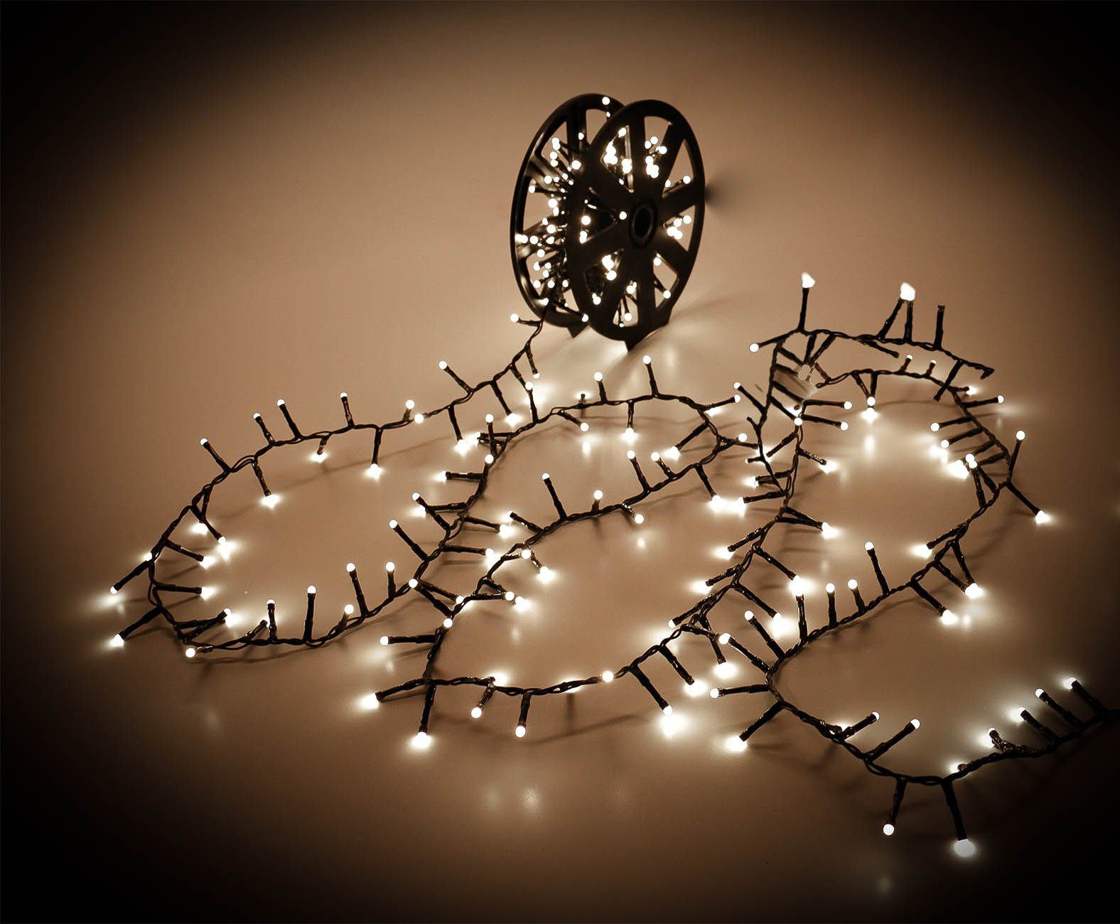 Bubble-Store LED-Lichterschlauch LED-Lichterkette, 500 LED´s warmweiß, Lichterschlauch für Innen Außen, auf Kunststoffrad