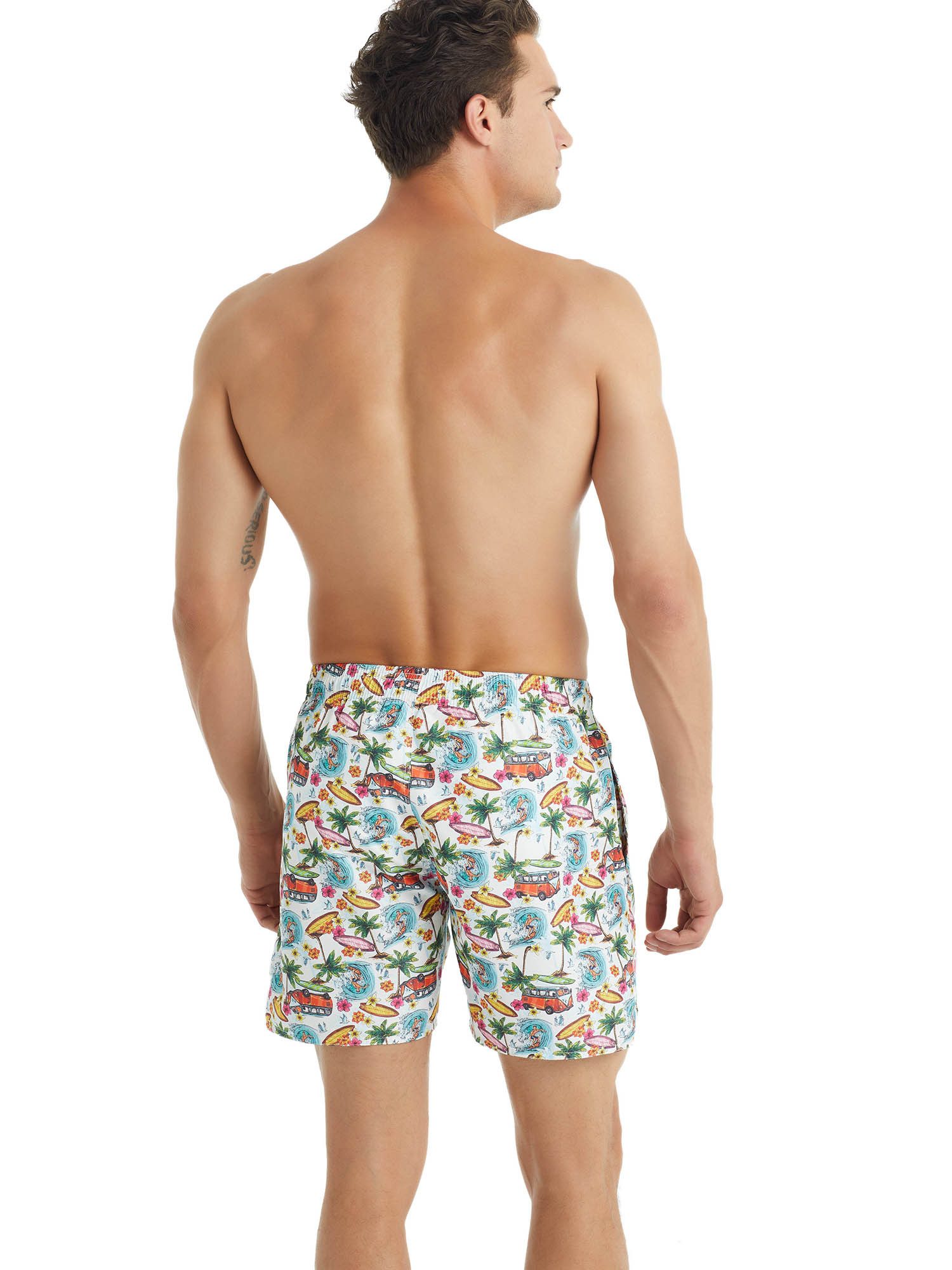 BlackSpade Badeshorts Surf mit kurzem Bein locker geschnittene Schwimmhose