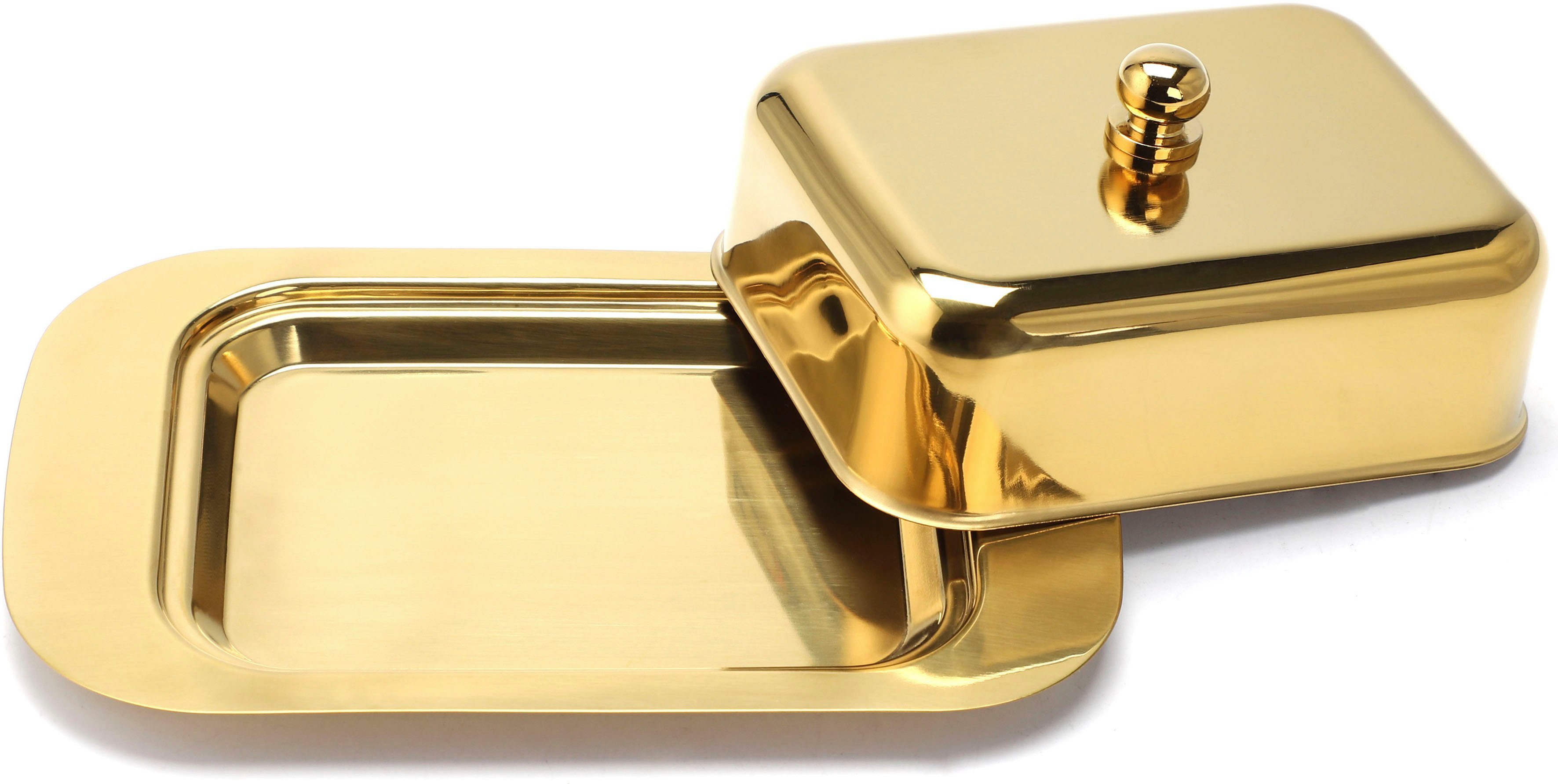 ECHTWERK Butterdose, Edelstahl 18/8, (1-tlg), Butterschale, Butterbox mit Deckel, 250 gr
