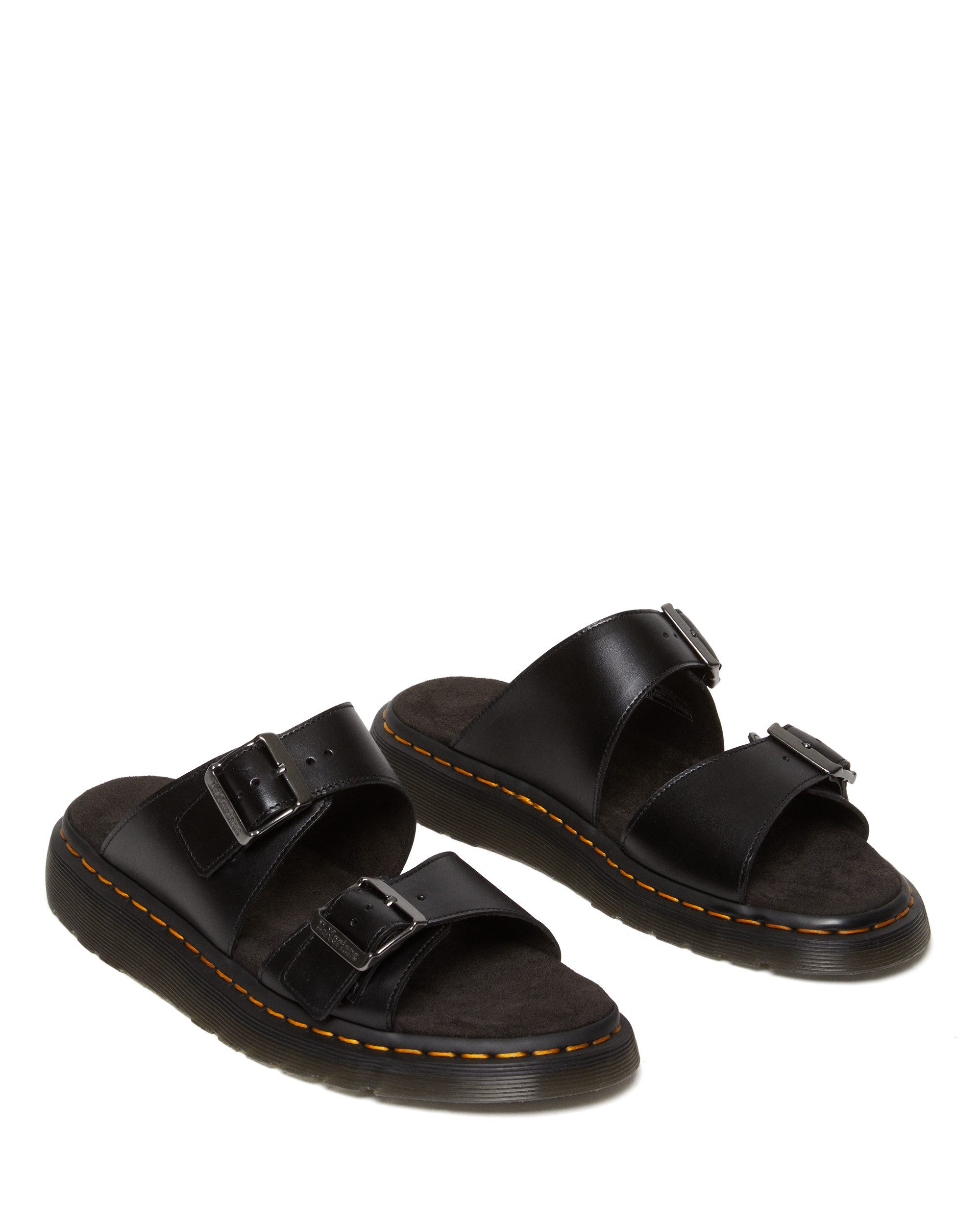 DR. MARTENS Josef Pantolette Sommerschuh, Schlupfschuh mit Logoprägung an den Schnallen, Slide