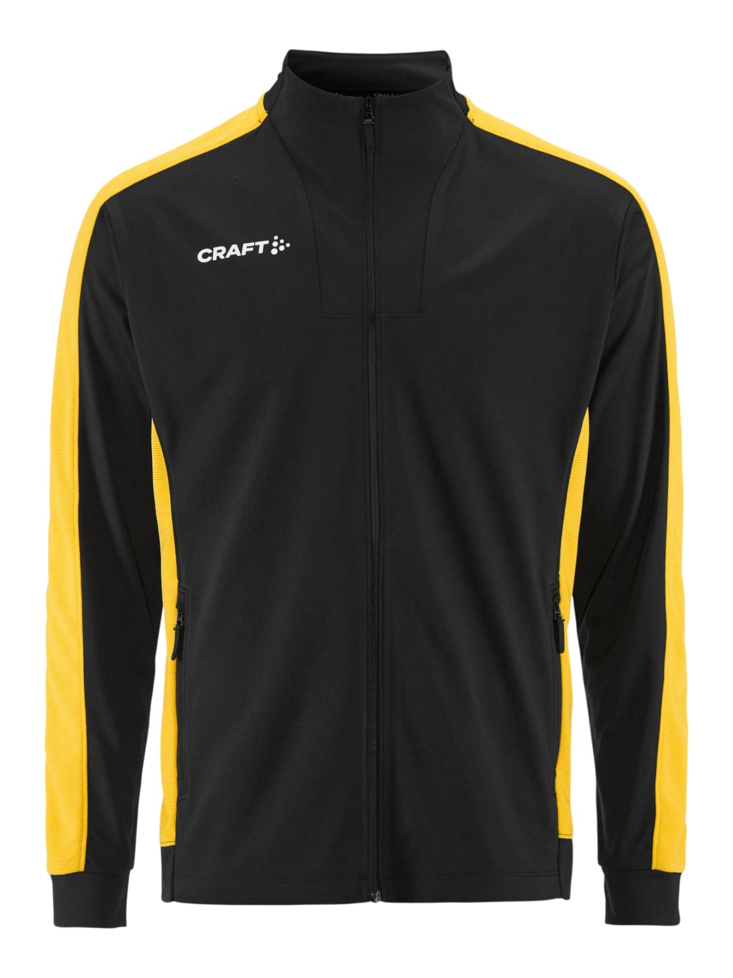 Craft Trainingsjacke Evolve 2.0 Contrast Full Zip (strapazierfähig, elastisch) schwarz/gelb