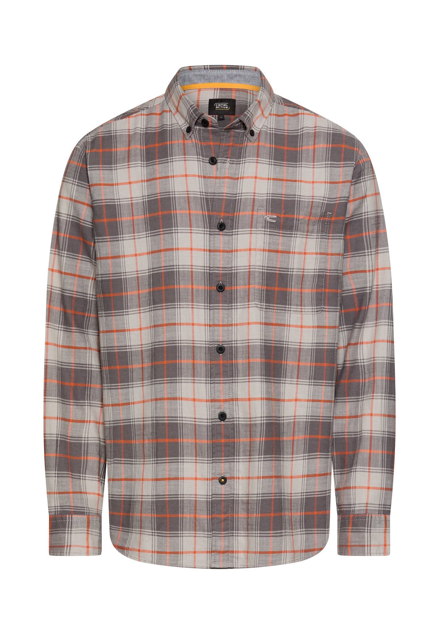 camel active Karohemd im Karo-Look und mit Button-Down-Kragen