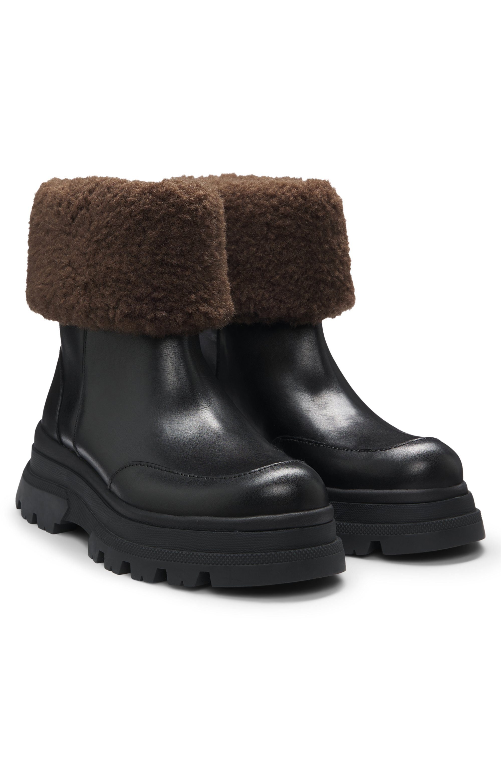 BOSS Foster_Bootie_RBLTFR Winterboots Plateauboots, Winterstiefelette mit günstig online kaufen