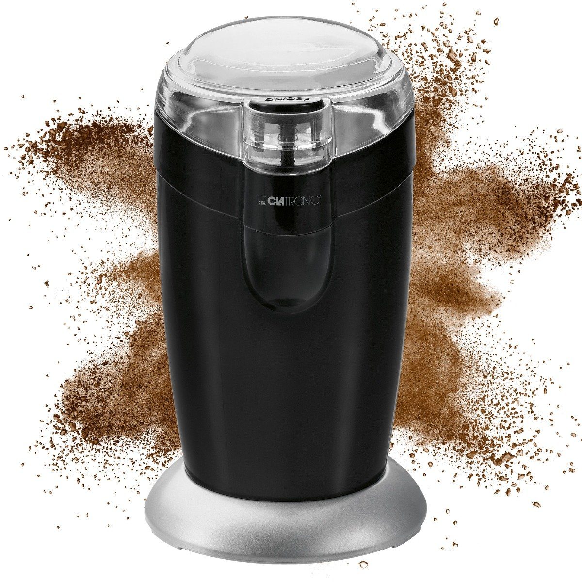 CLATRONIC Kaffeemühle 3306, mit KSW Edelstahlschlagmesser elektrische Kaffeemühle schwarz