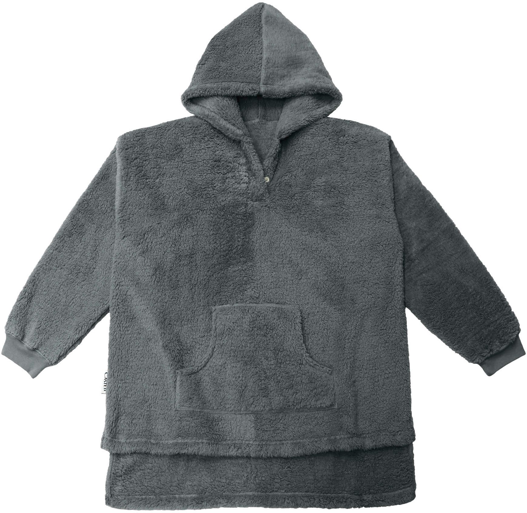 Castell - Markenbettwäsche Badeponcho Polar Bear, Kurzform, Kunstfaser, Kapuze, Knöpfe, Sherpa Teddy Fleece Hoodie, Kuschelhoodie, Kuscheldecke, weich+wärmend
